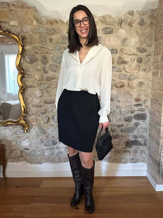 Gonna Les Copains Anni ‘90 in Lana Nera Tg.42/44