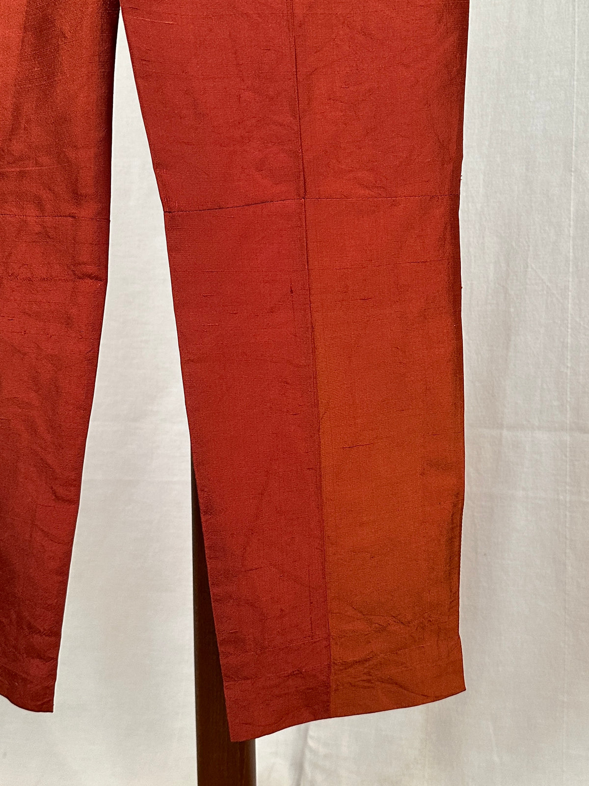 Pantaloni Anni ‘90 in Seta Mattone