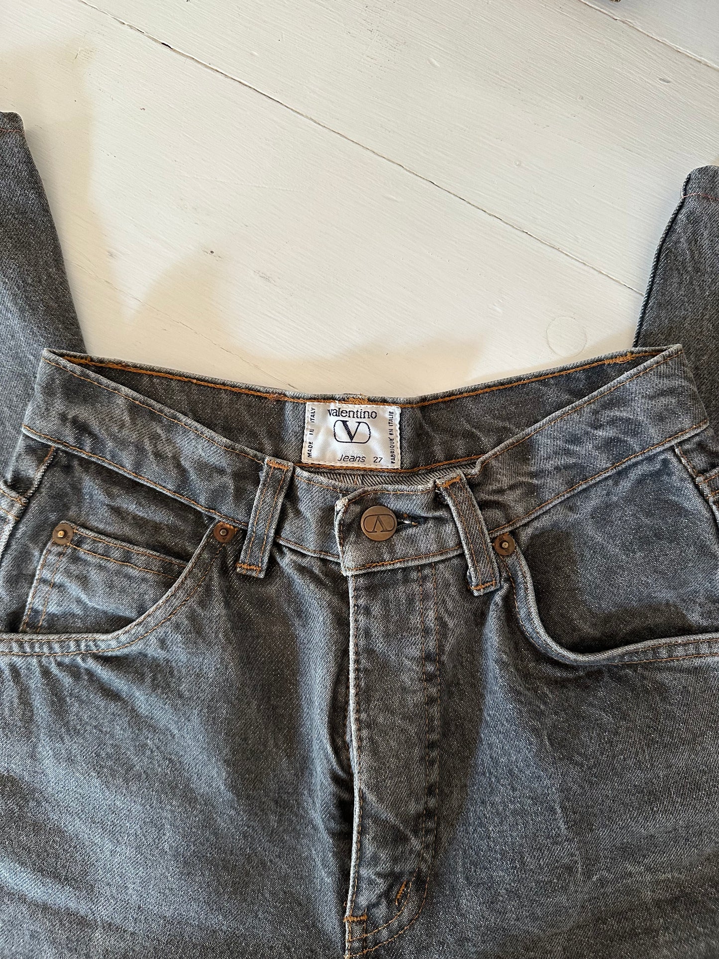 Jeans Valentino Vintage Anni ‘80 Grigi Tg.36/38