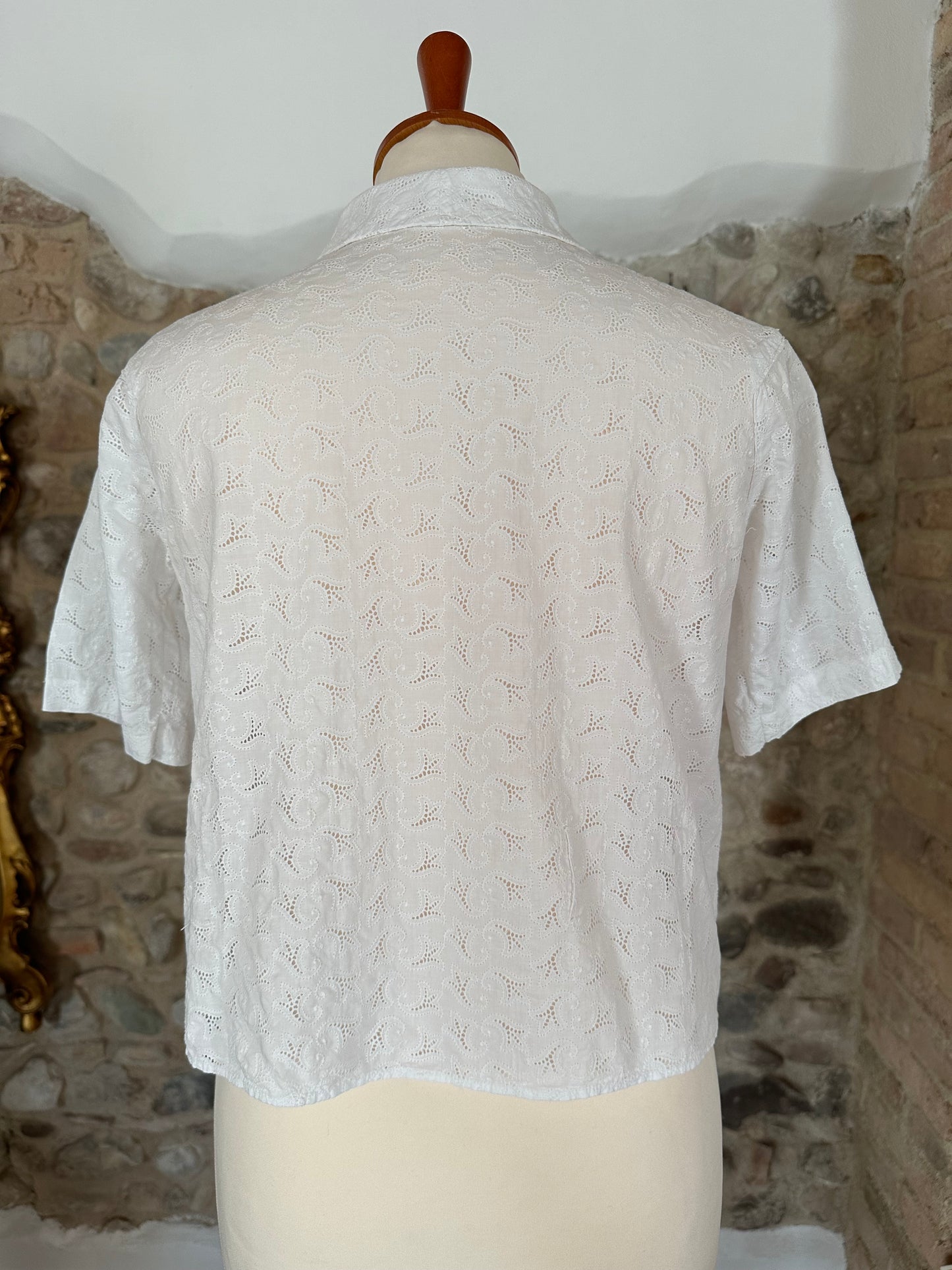 Camicia Anni ‘50 in Cotone Bianco Tg.38