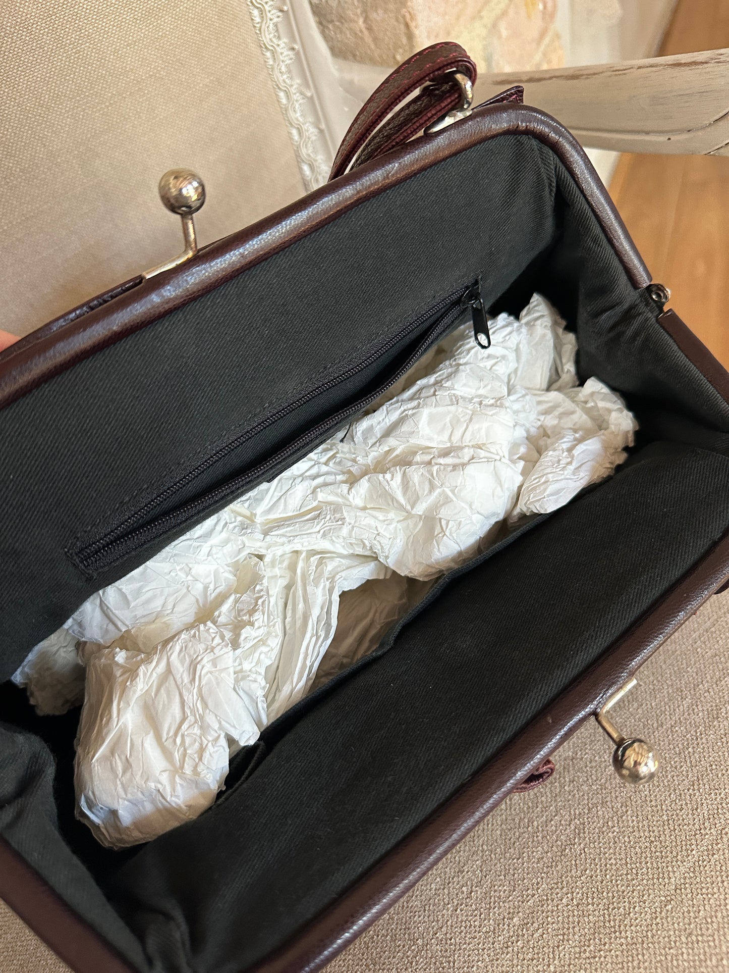 Borsa Blumarine Anni 2000 in Pelle Burgundy