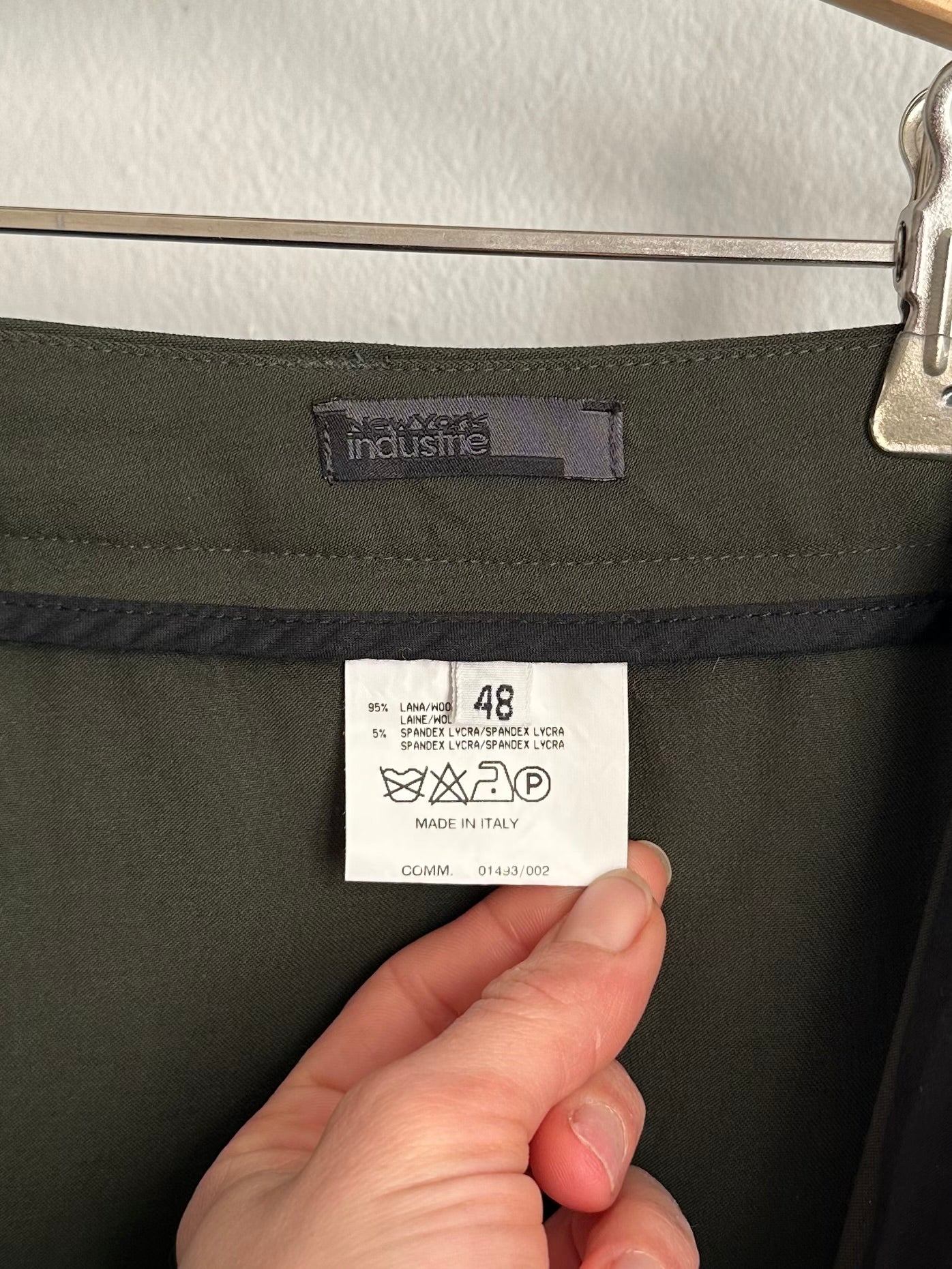 Pantalone New York Industrie Anni 2000 Nuovo Verde Oliva Tg.44/46