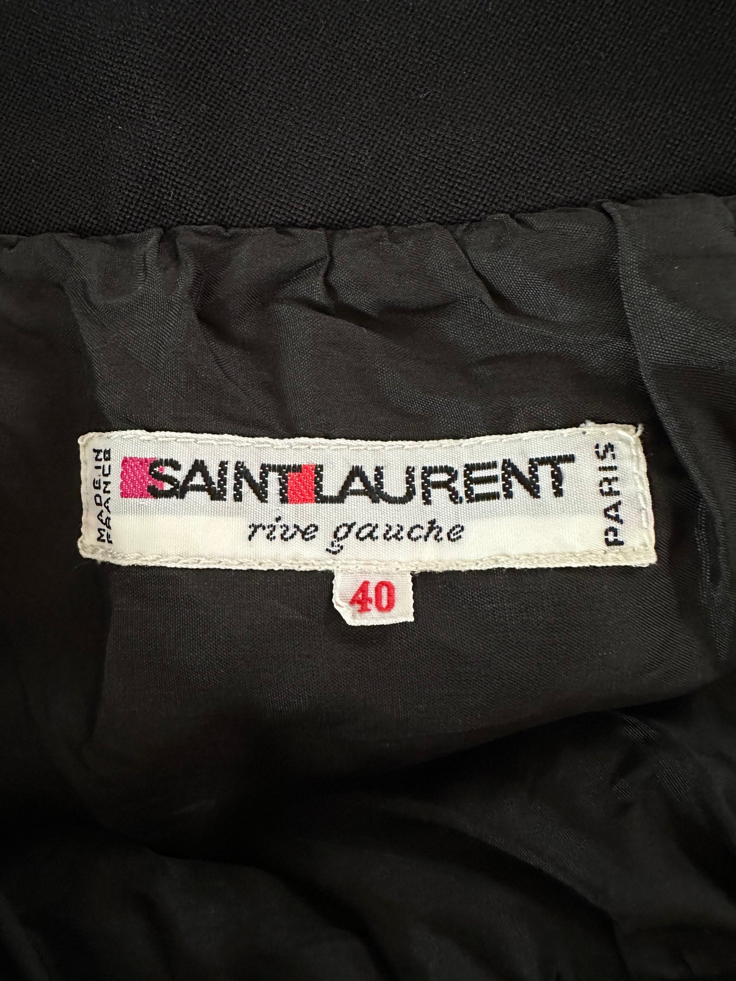 Gonna Saint Laurent Rive Gauche Vintage in Lana Nera Tg.38/40
