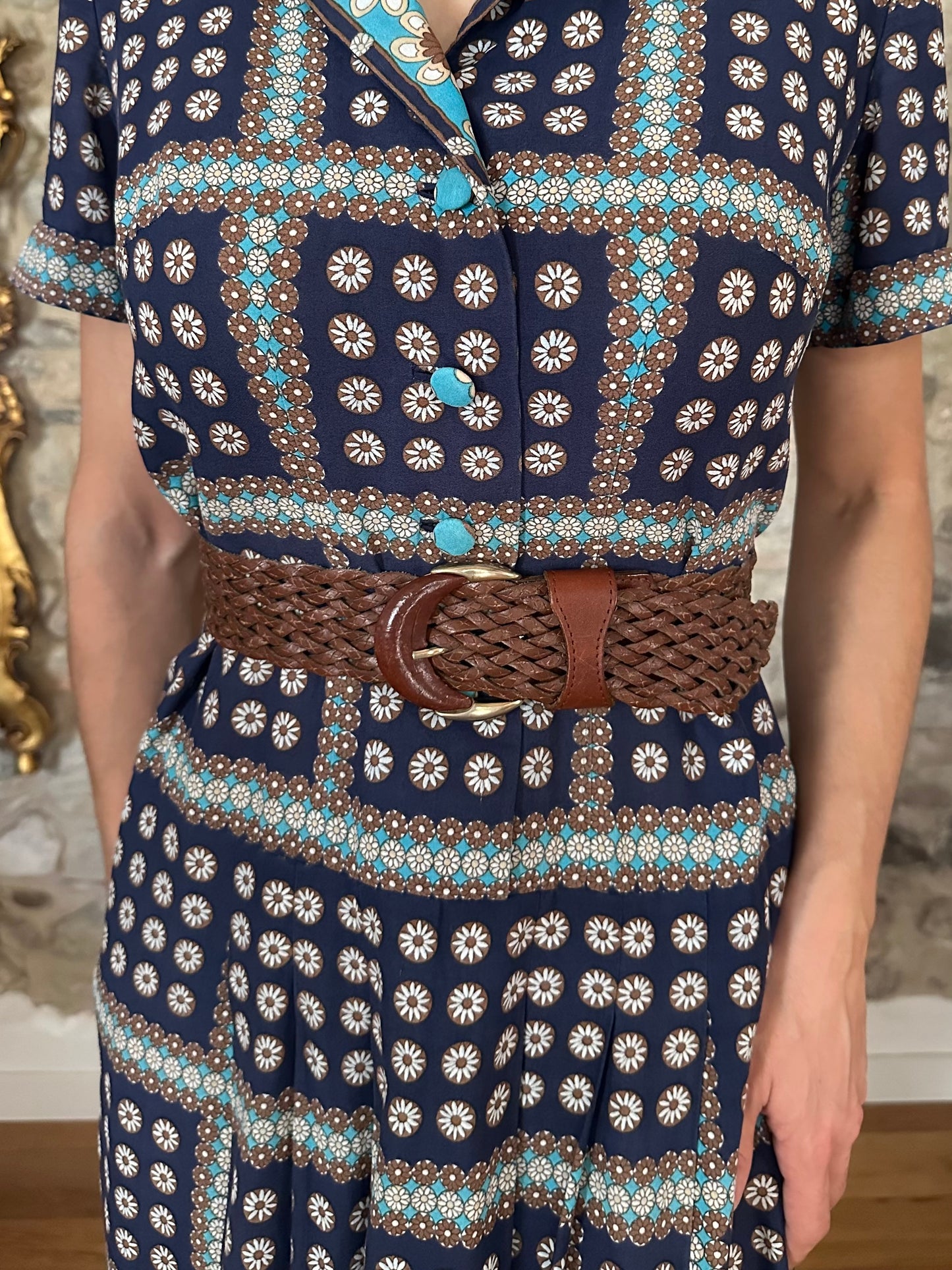 Cintura Vintage in Pelle Cuoio Tg.