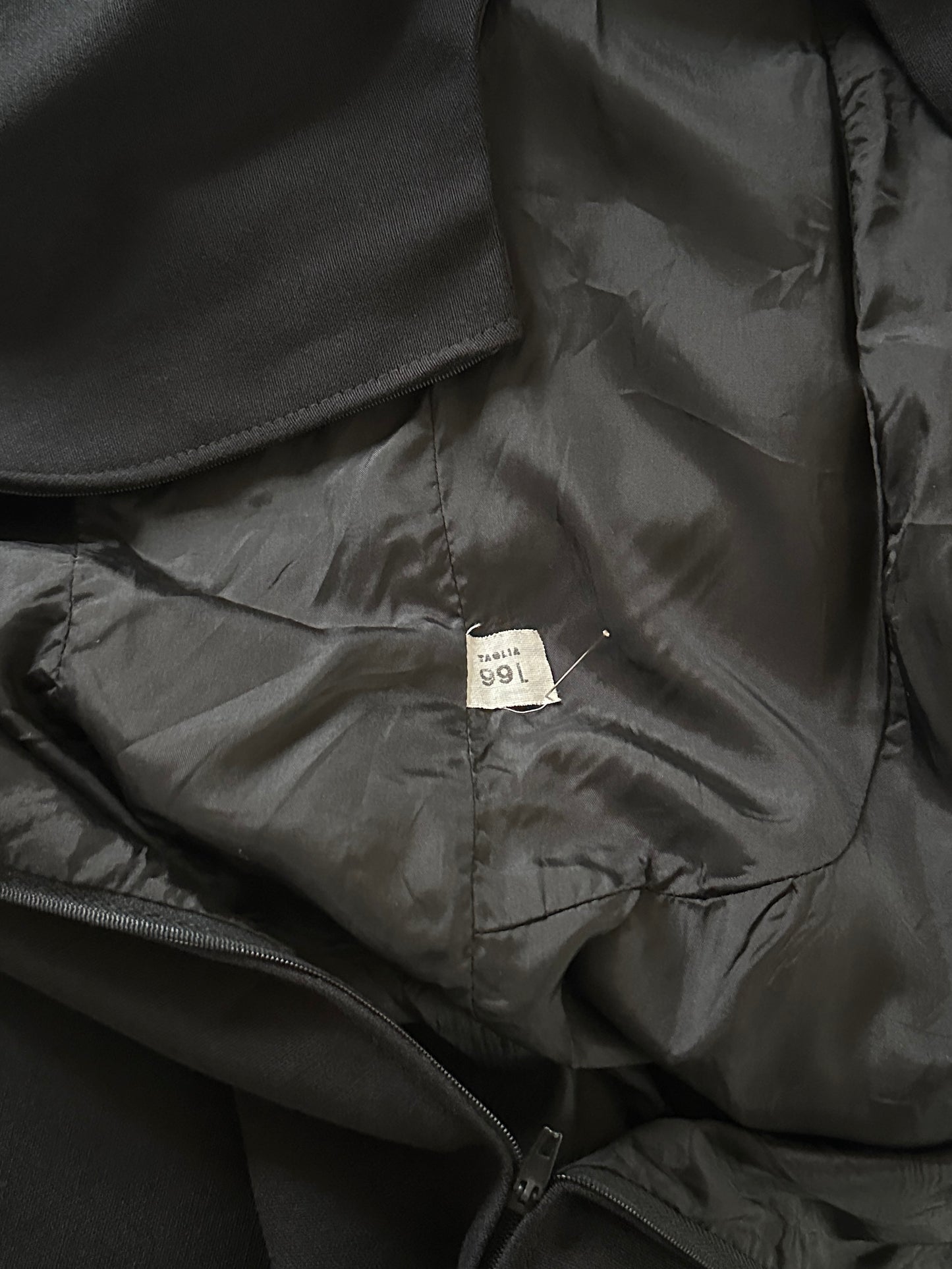 Abito Svasato in Misto Lana Nero