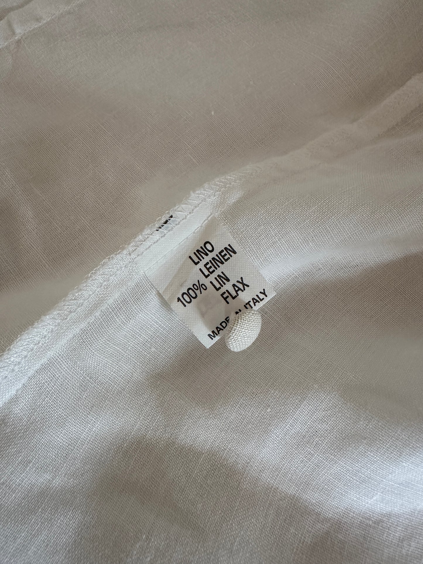 Camicia Vintage Anni ‘80 in Lino Bianca