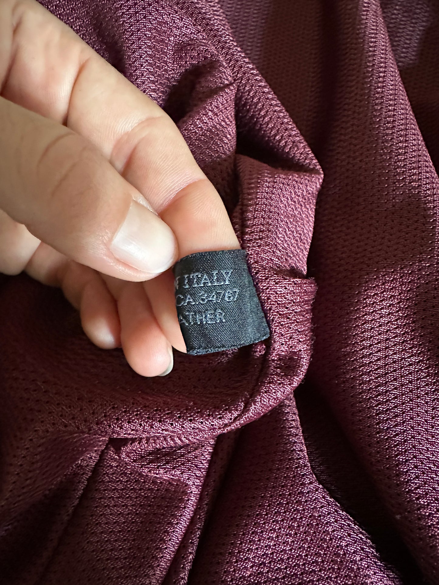 Giubbotto Prada Anni 2000 in Pelle Scamosciata Bordeaux Tg.40/42