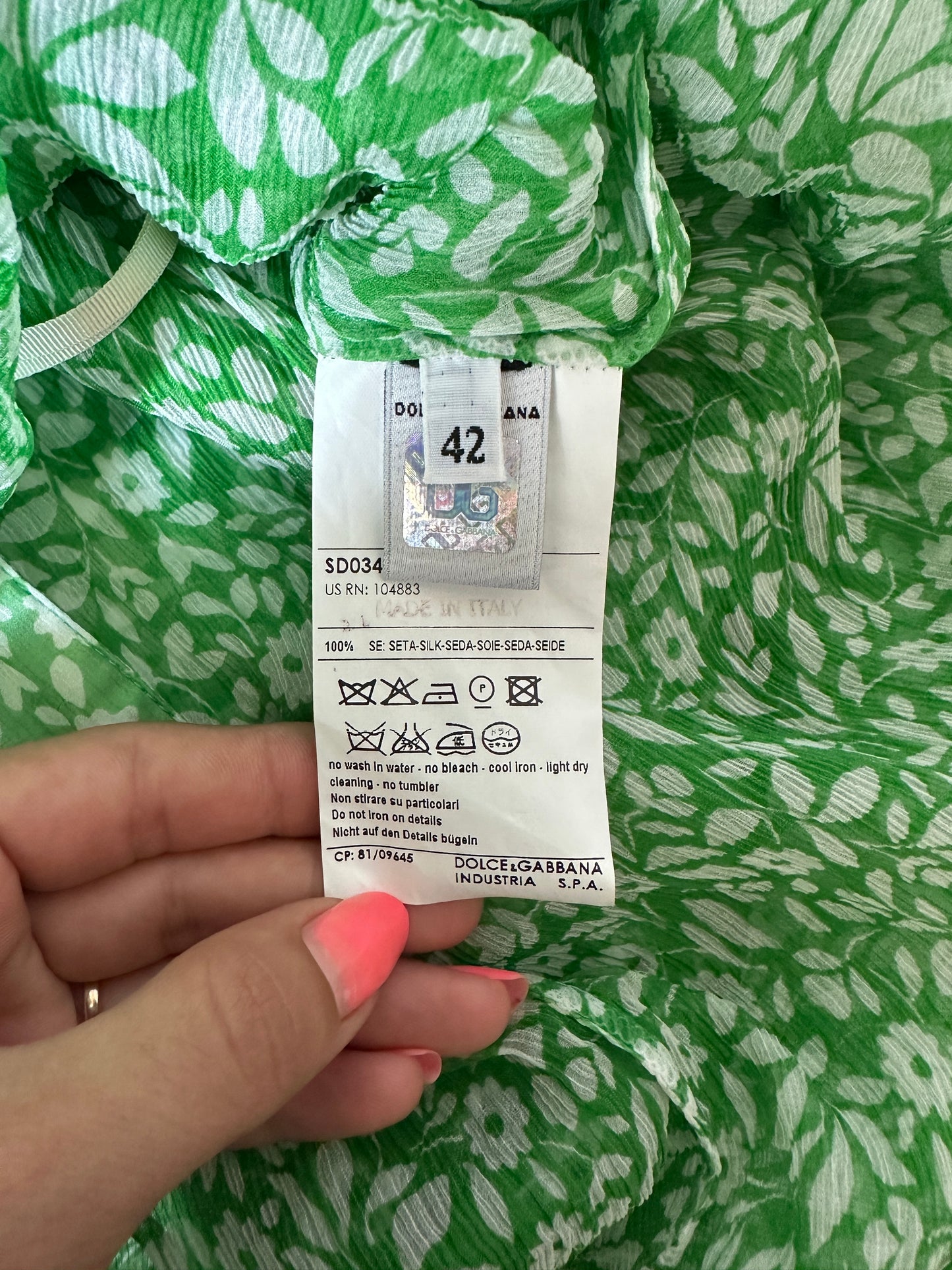 Abito Dolce&Gabbana Vintage Anni 2000 in Seta Tg.38/40