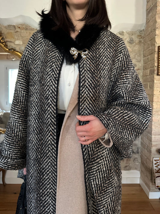 Mantella Luisa Spagnoli in Lana Spigata Tg. Unica