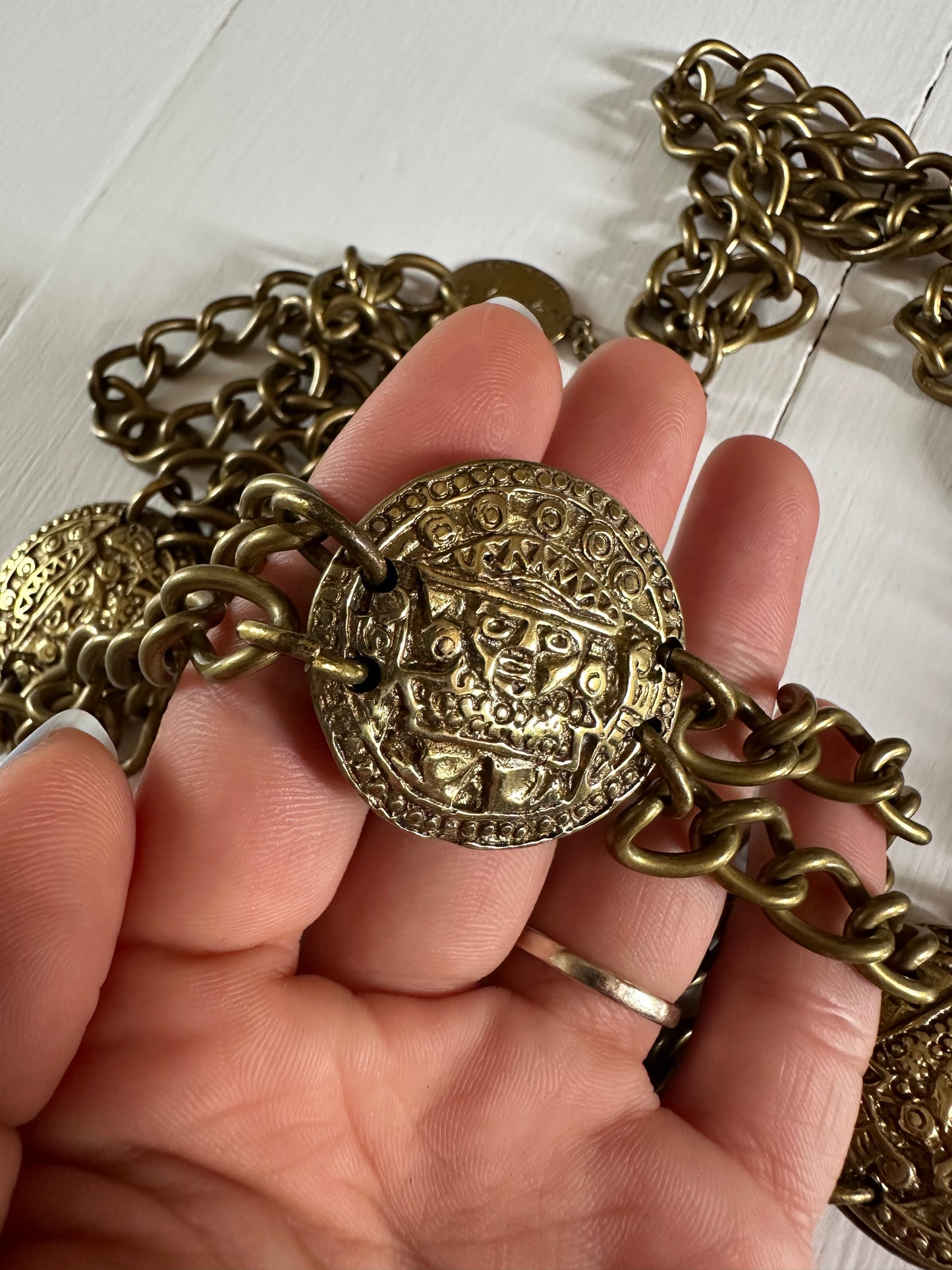 Cintura Vintage GianMarco Venturi Metallo Dorato Anni Ottanta