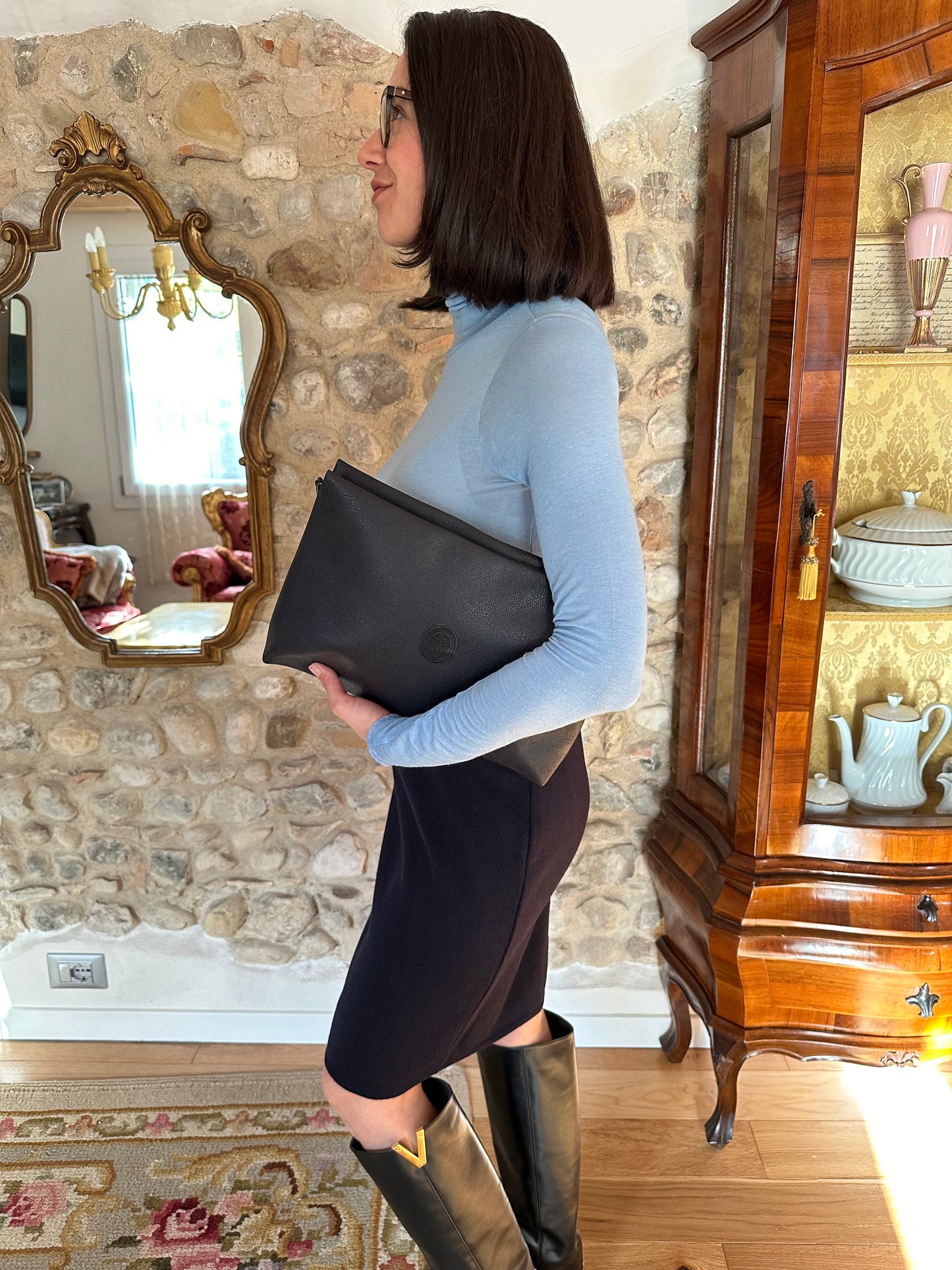 Pochette Vintage Trussardi Blu