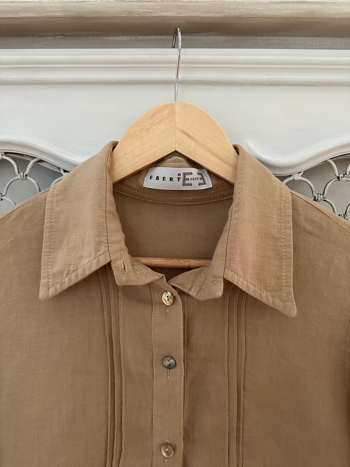 Camicia Ebert in Lino Color Sabbia Tg.42/44