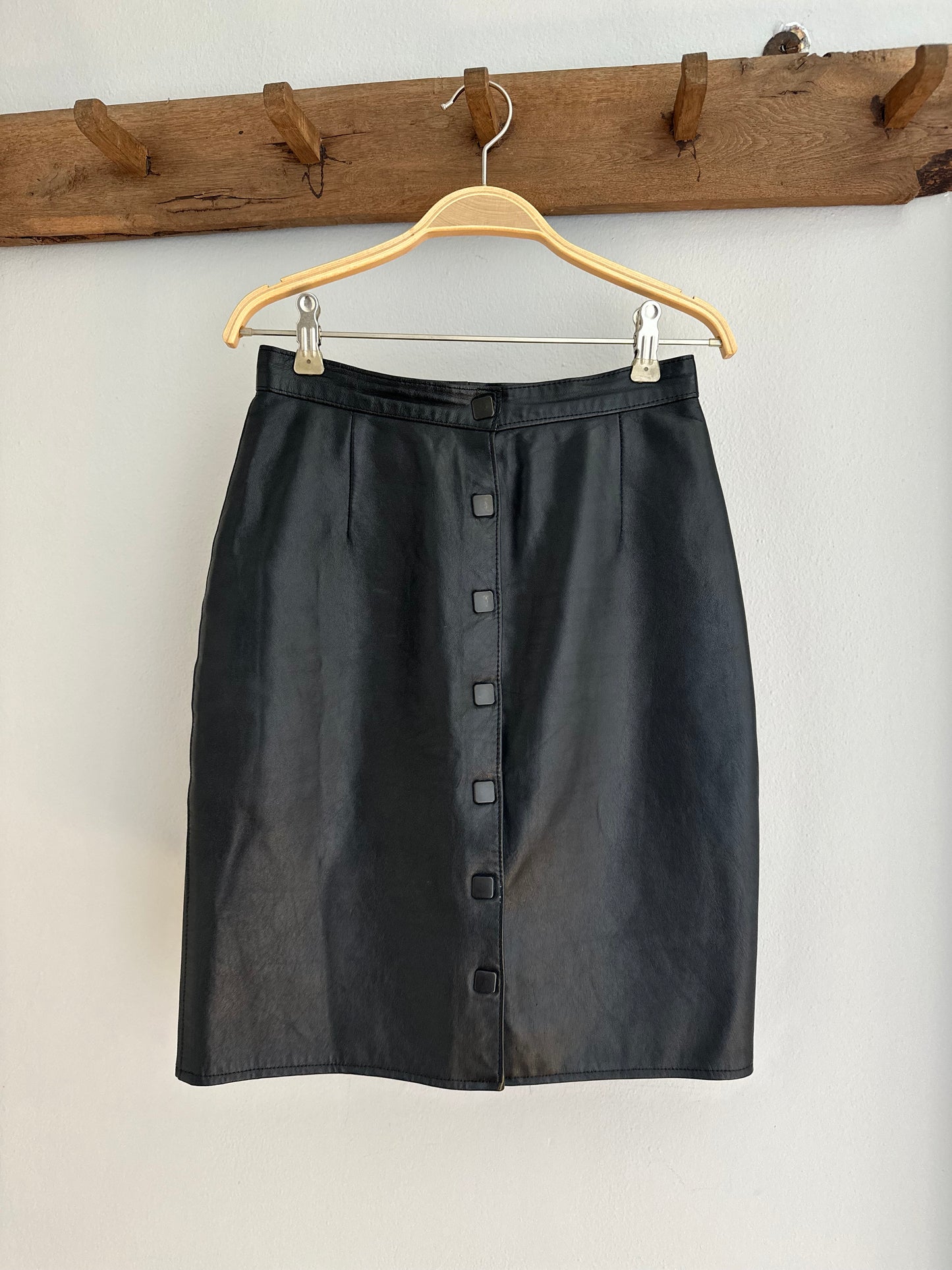 Gonna Vintage in Pelle Nera Tg.36/38