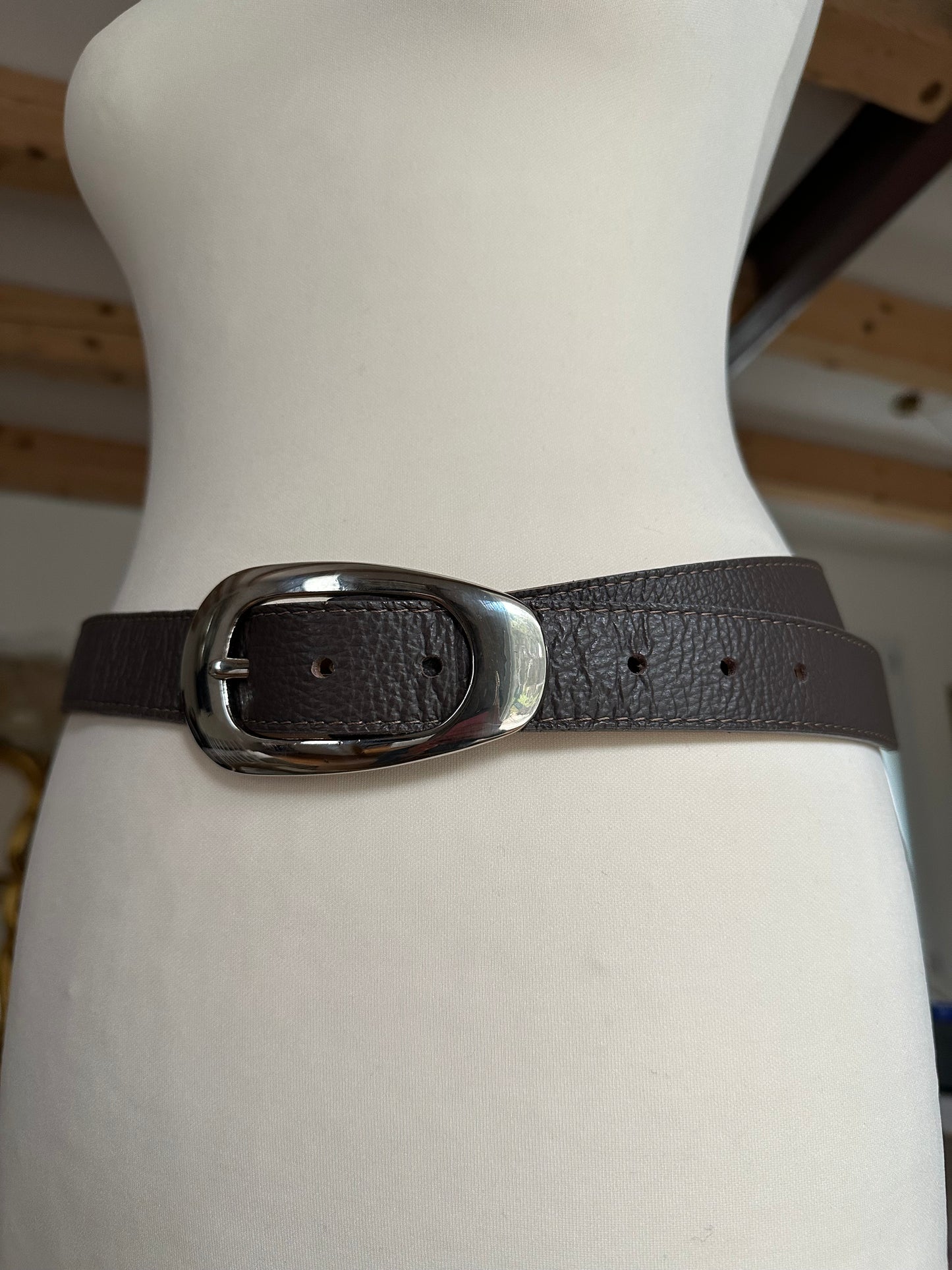 Cintura in Pelle Tortora Tg.80/85