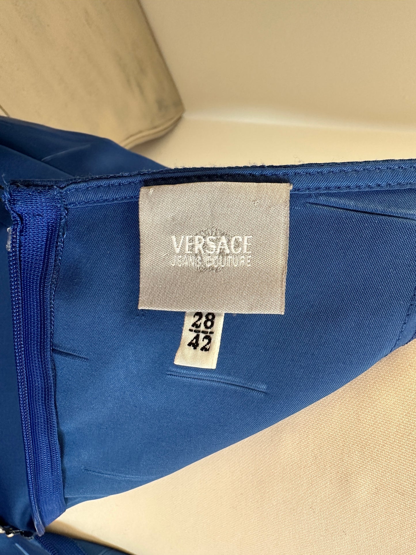 Abito Halter Versace Jeans Couture Blu Elettrico