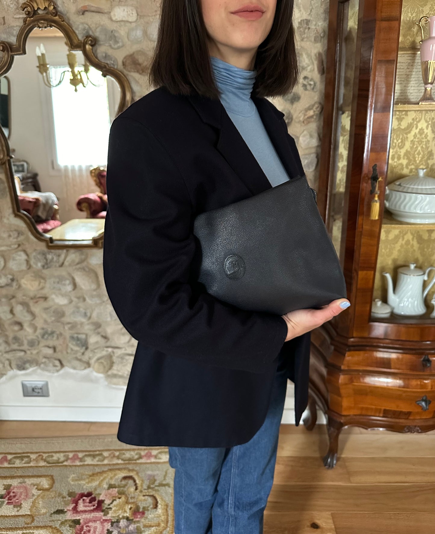 Pochette Vintage Trussardi Blu