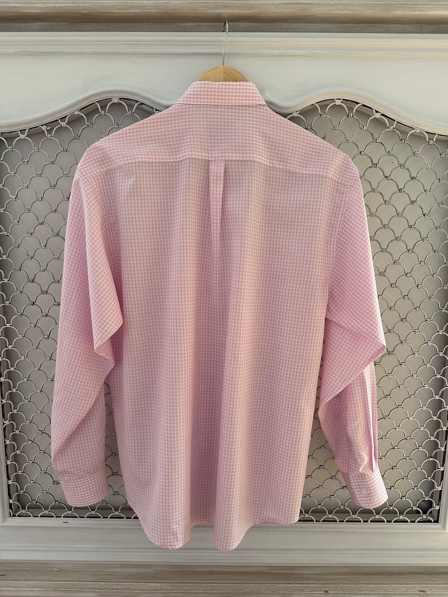 Camicia Anni Novanta Vichy Bianco e Rosa Tg.46/48