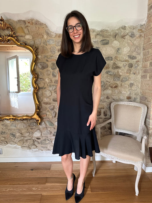 Abito Midi Made in USA Anni ‘90 Nero Tg.44