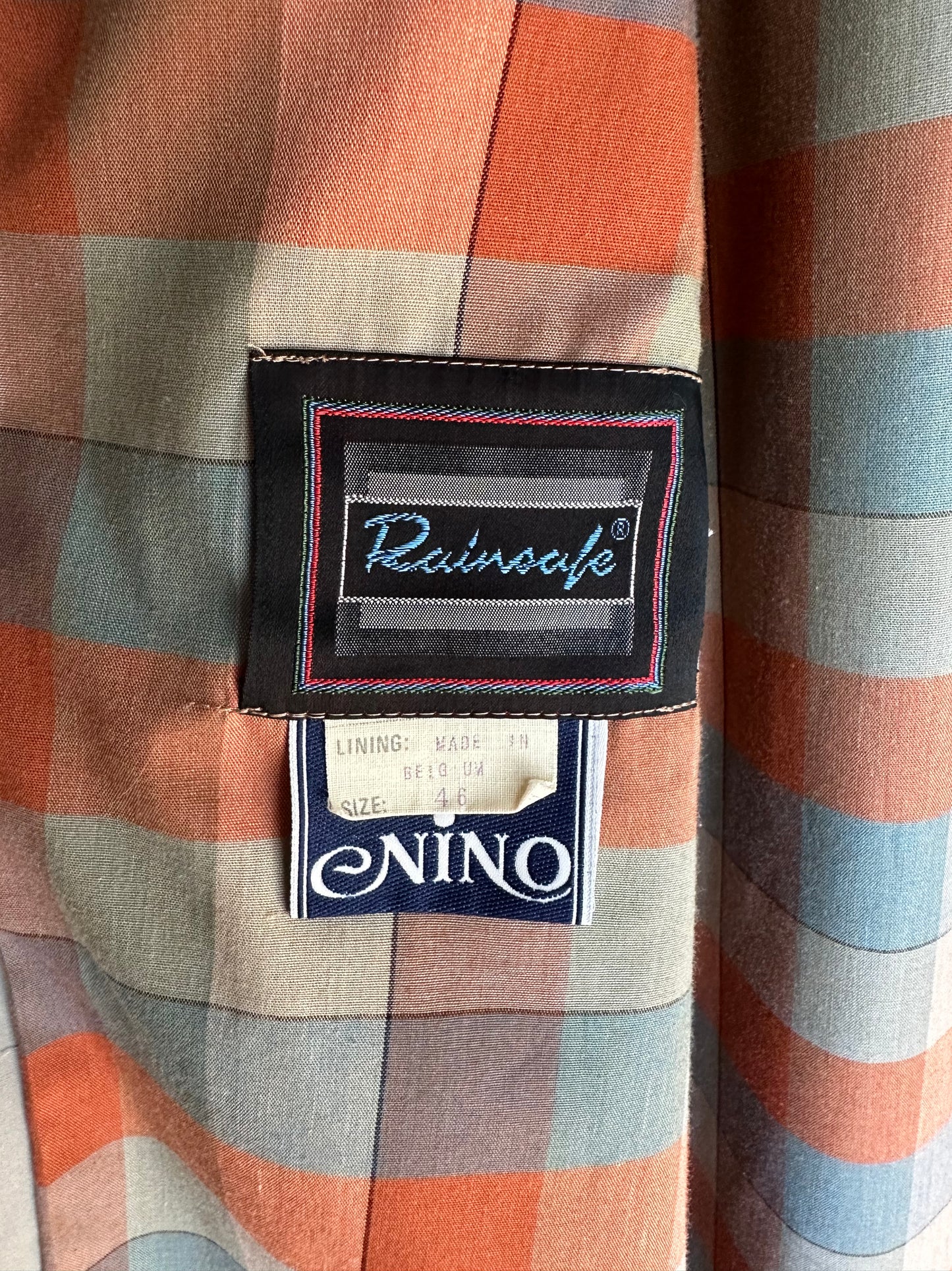 Trench Vintage Lungo Nino Grigio/Verde Salvia Tg.40/42/44