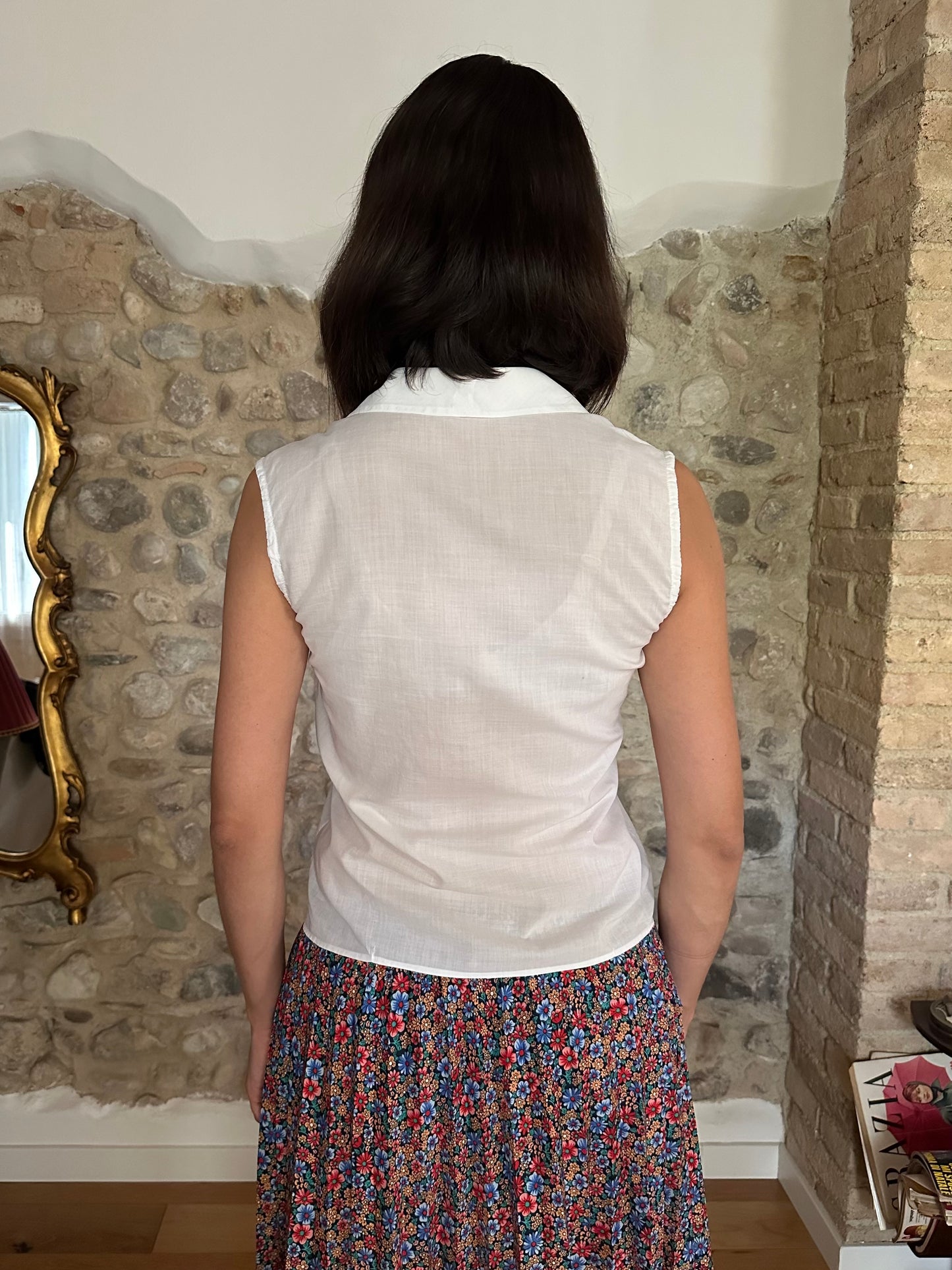 Camicia Anni ‘80 in Cotone Bianco Tg.40