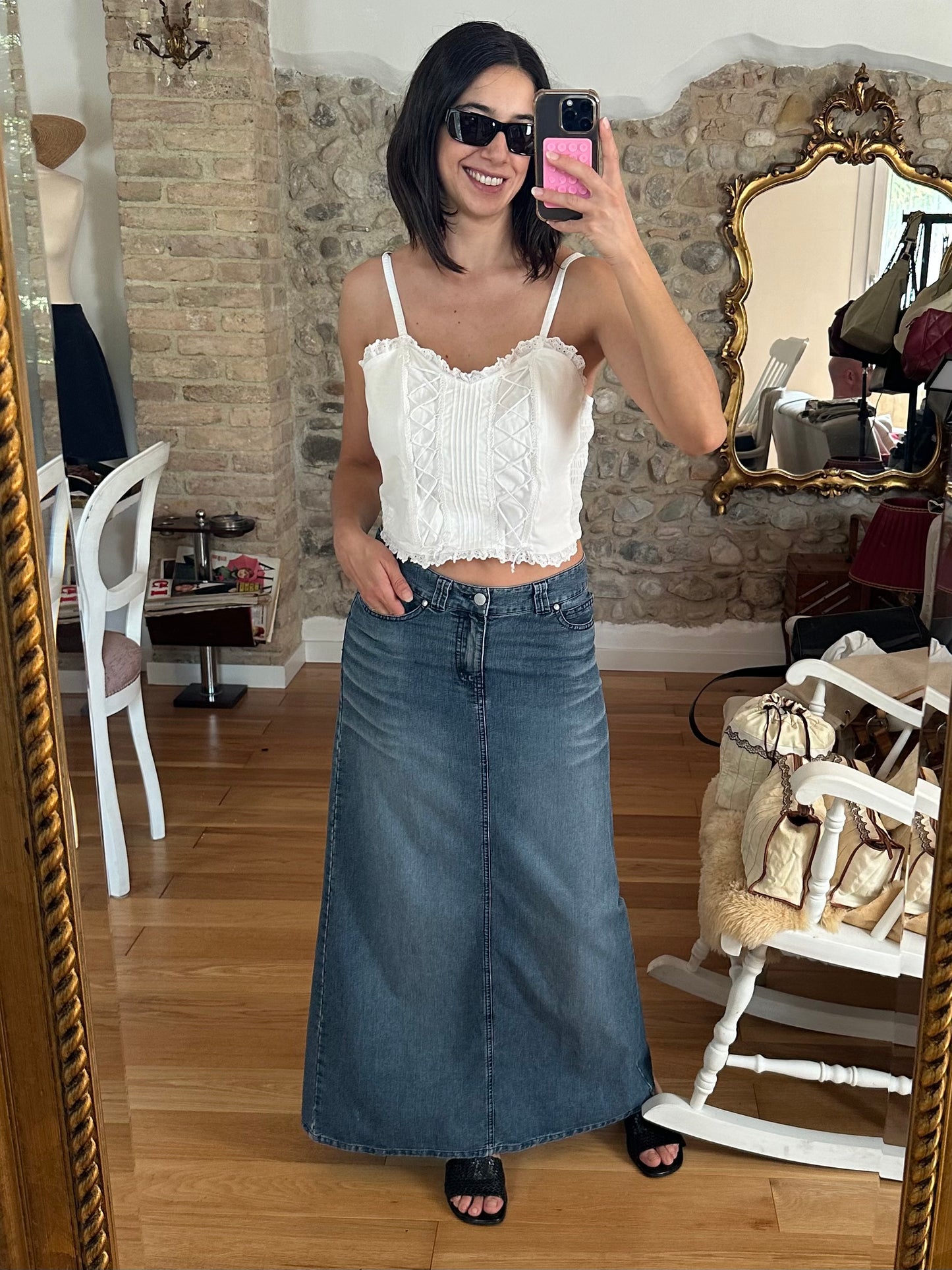Gonna Lunga in Jeans Miss Sixty a Vita Bassa Tg.38/40