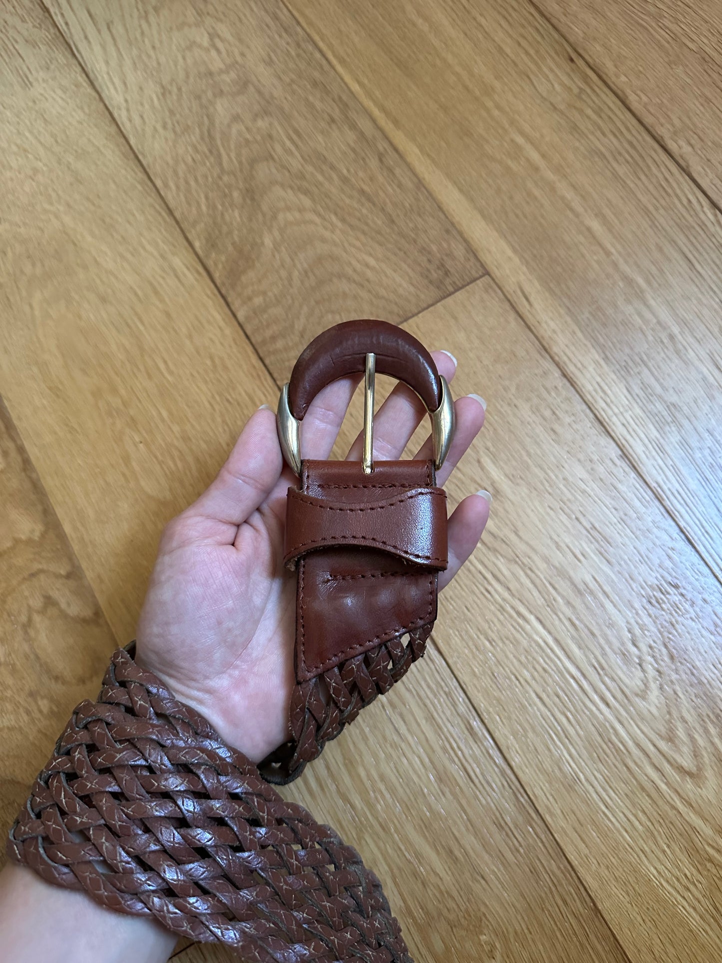 Cintura Vintage in Pelle Cuoio Tg.