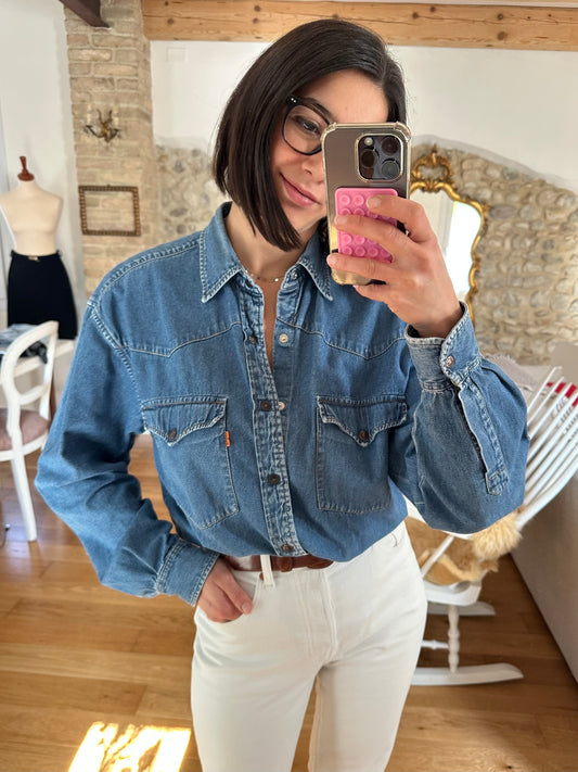 Camicia Levi’s Vintage Orange Tab in Jeans 1993 Tg.fino 50
