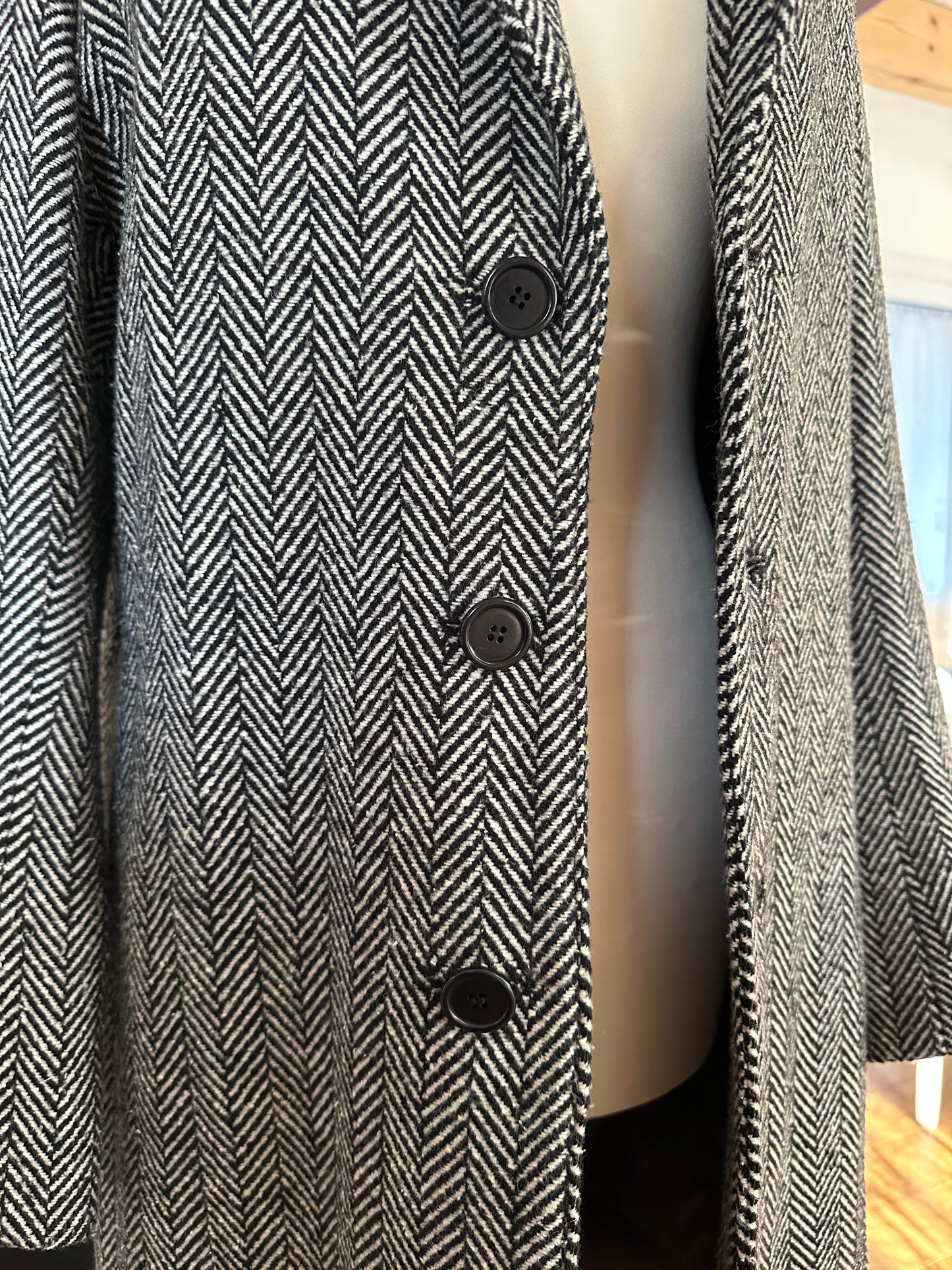 Cappotto Spigato Sartoriale in Misto Lana Tg.42