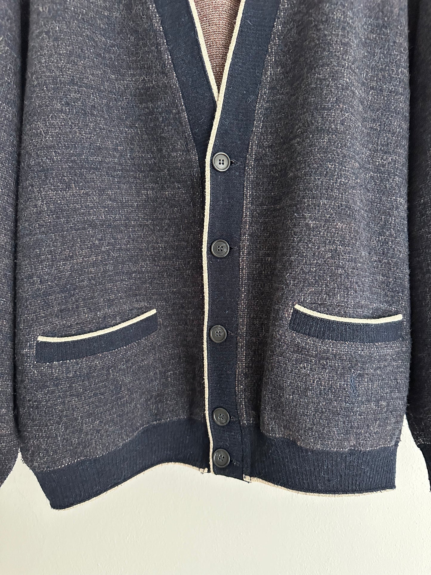 Cardigan YSL Anni ‘80 in Lana e Alpaca Blu tg.L