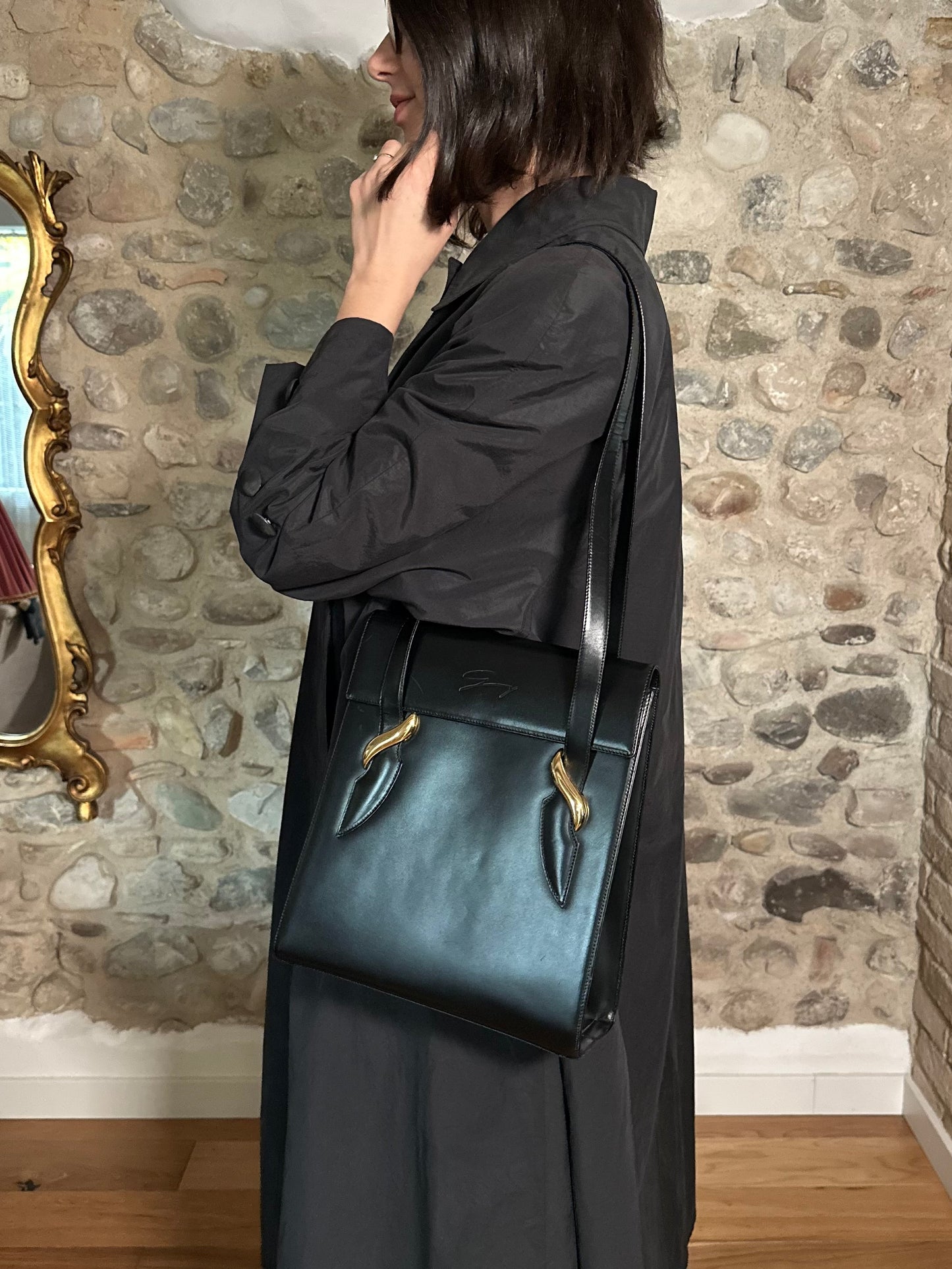 Borsa Genny Vintage Anni ‘80 Pelle Nera