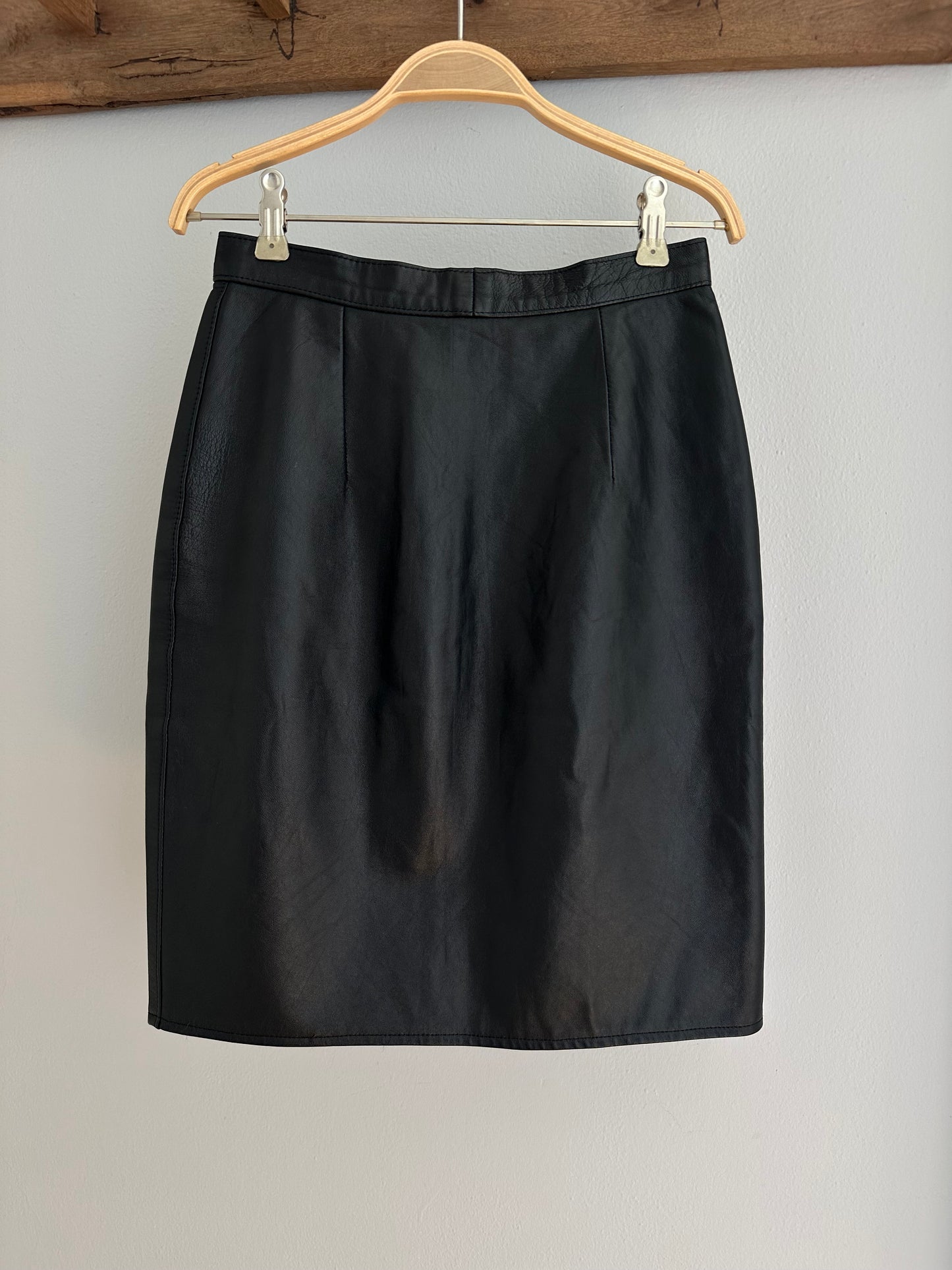 Gonna Vintage in Pelle Nera Tg.36/38