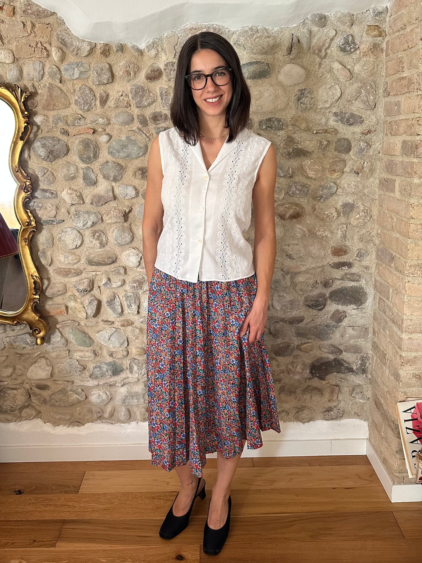 Camicia Anni ‘80 in Cotone Bianco Tg.40