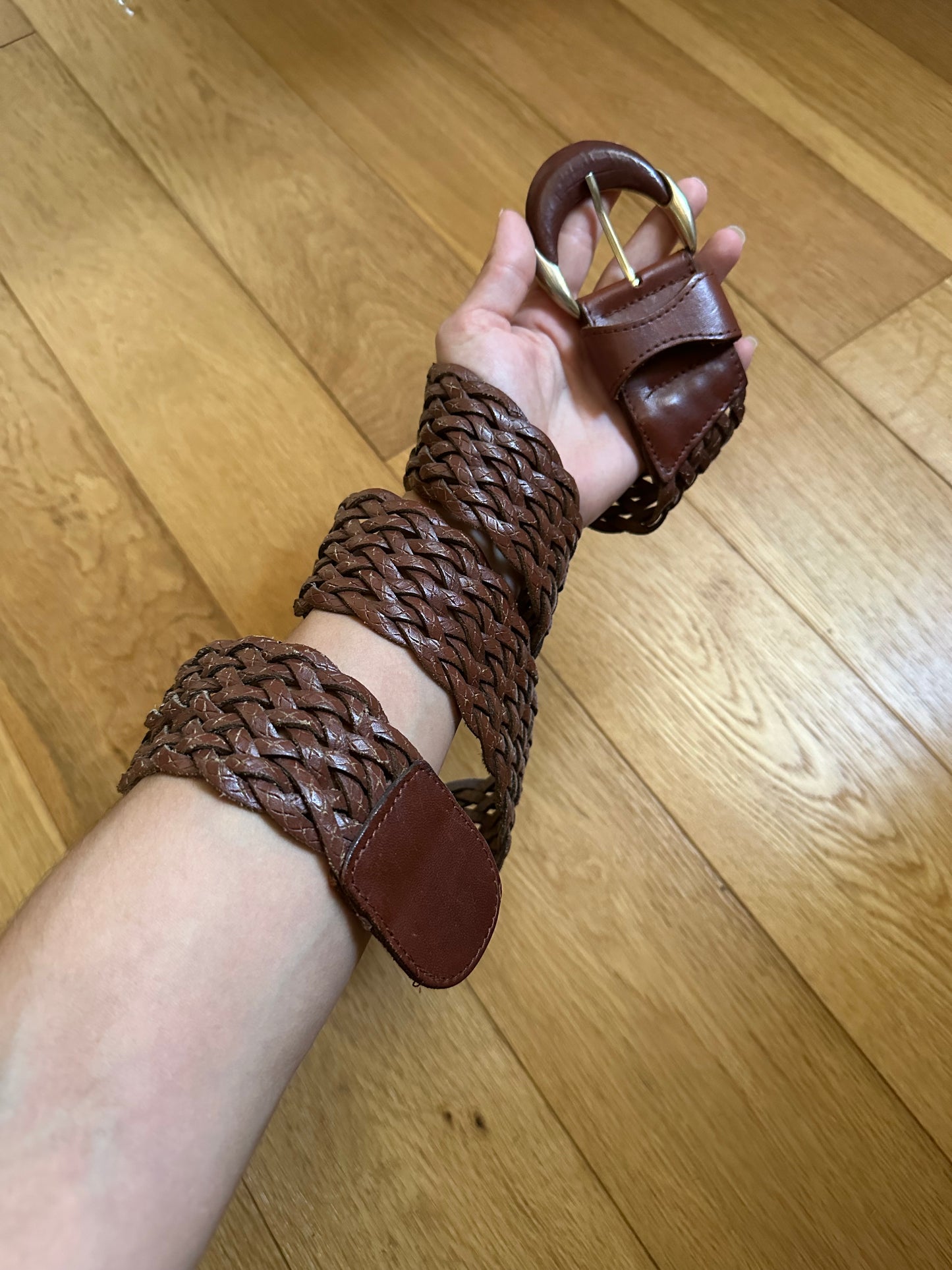 Cintura Vintage in Pelle Cuoio Tg.