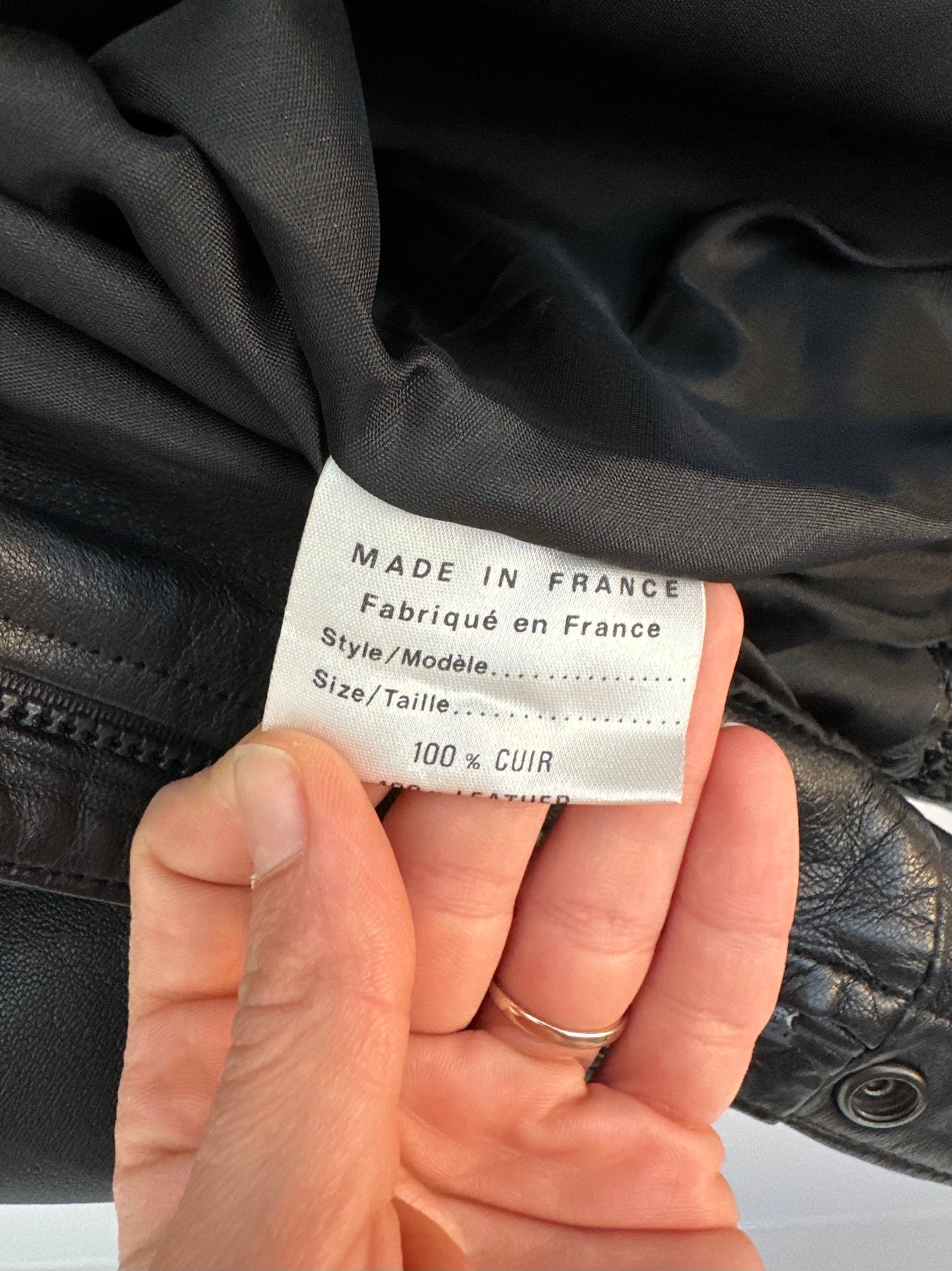 Giubbotto Vintage Anni ‘80 in Pelle Nero Tg.44/46