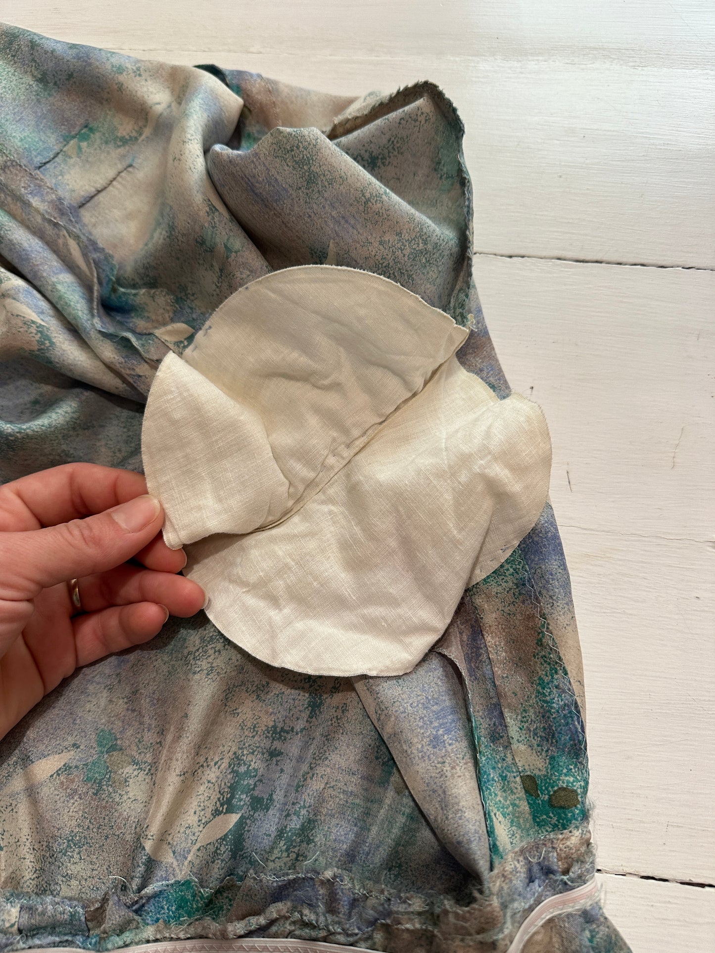 Abito Vintage Sartoriale Anni ‘70 in Seta Acquerello Multicolore