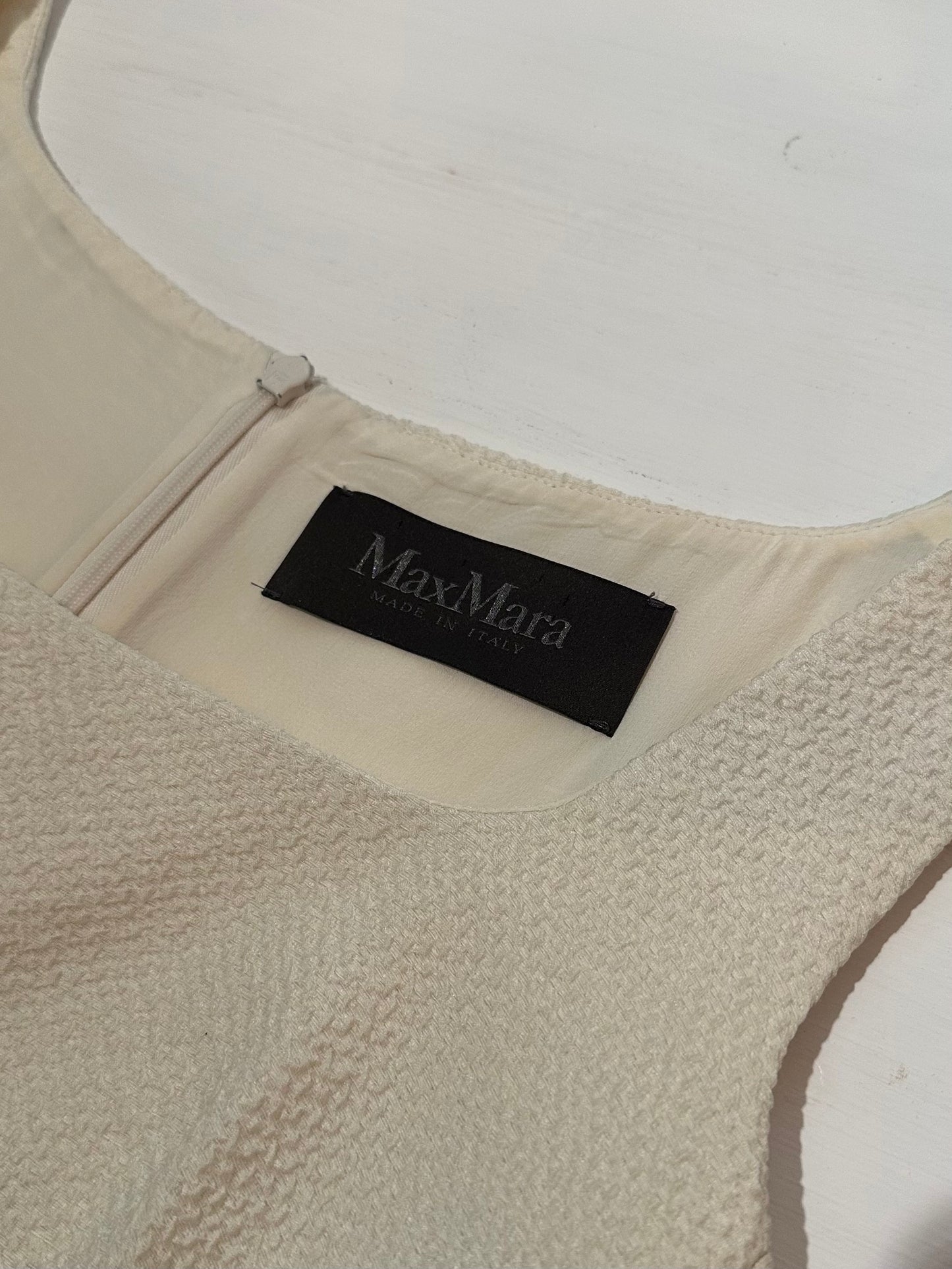 Abito MaxMara Pianoforte Elegante Nero e Panna Tg.42