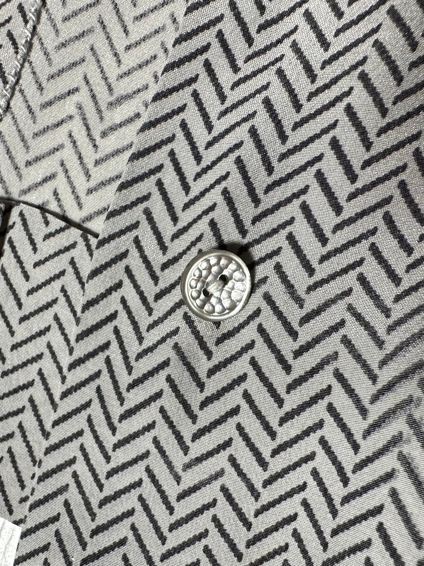 Camicia Sartoriale Anni ‘80 in Seta Grigia Tg.44/46