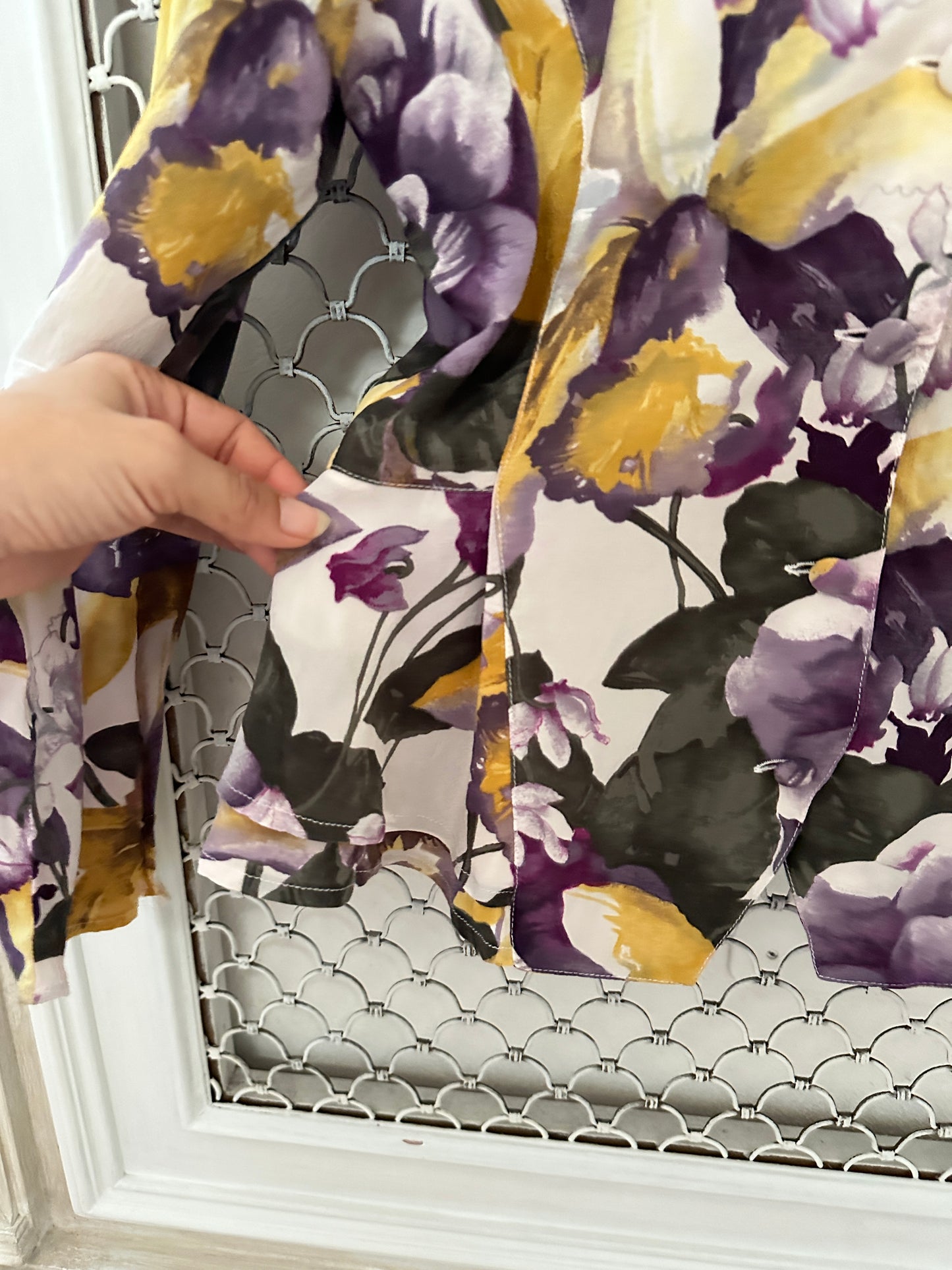 Camicia Anni ‘80 in Seta Floreale Tg.40/42