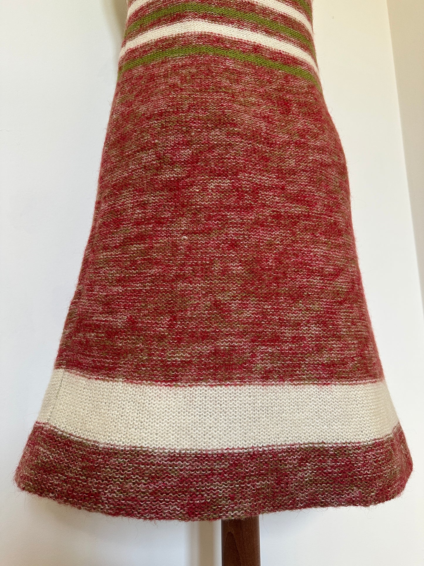 Abito Anni ‘70 Svasato in Lana a Righe