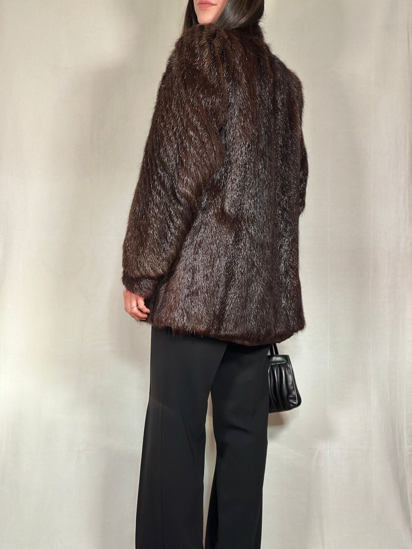 Pelliccia di Marmotta Vintage Anni ‘70 Marrone