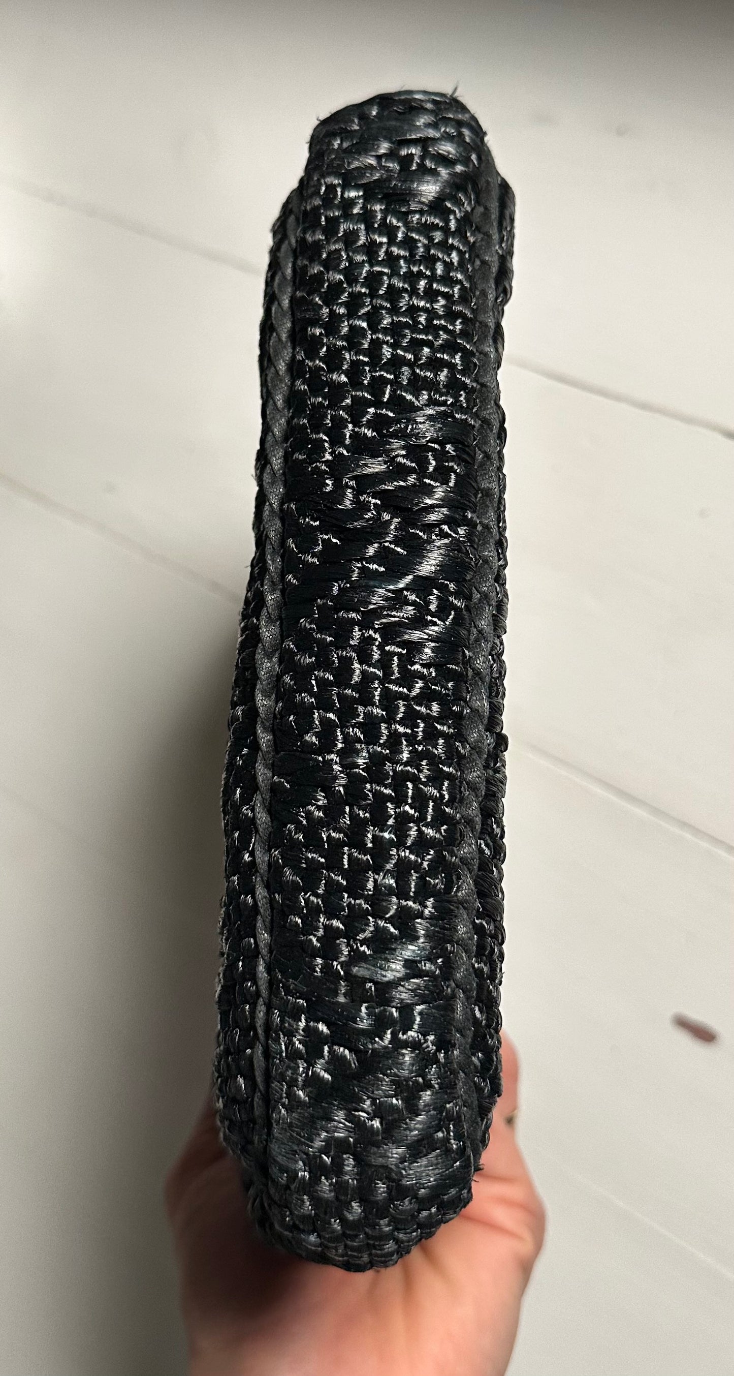 Borsa Vintage Anni ‘50/‘60 in Rafia Nera