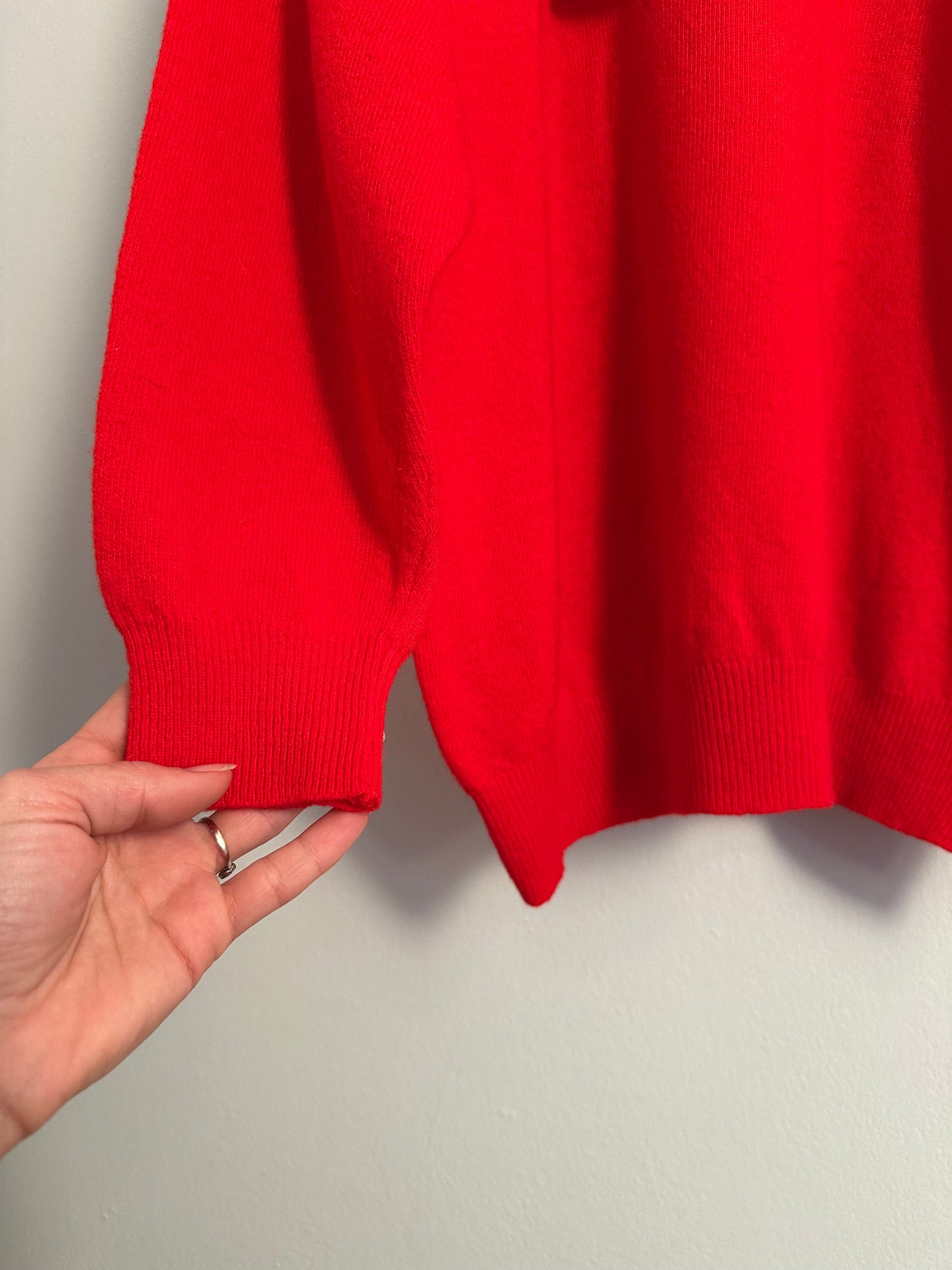 Lupetto Vintage Nuovo in Lana Rosso