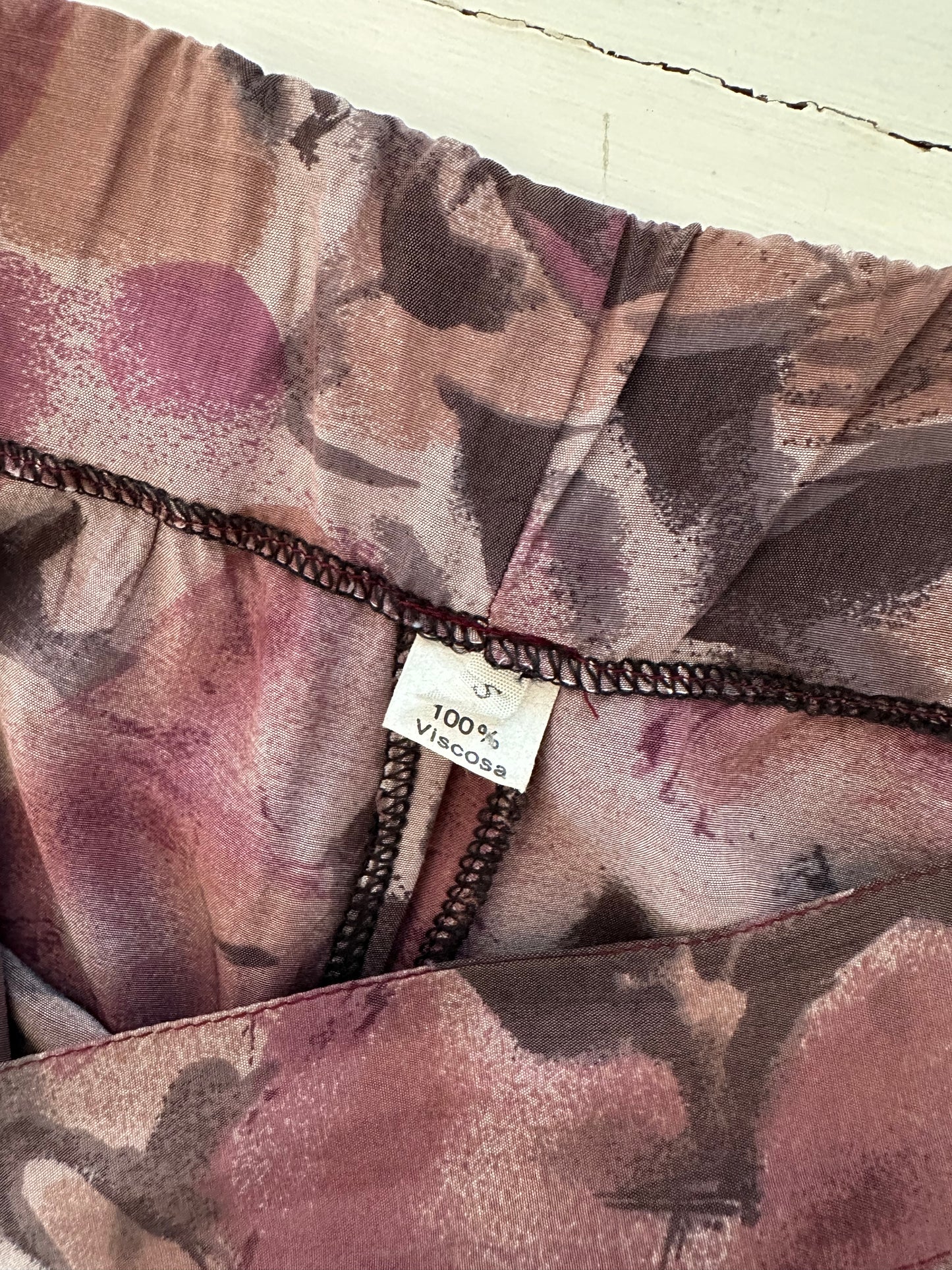 Gonna Pantalone Anni ‘80 in Viscosa Floreale Tg.42/44