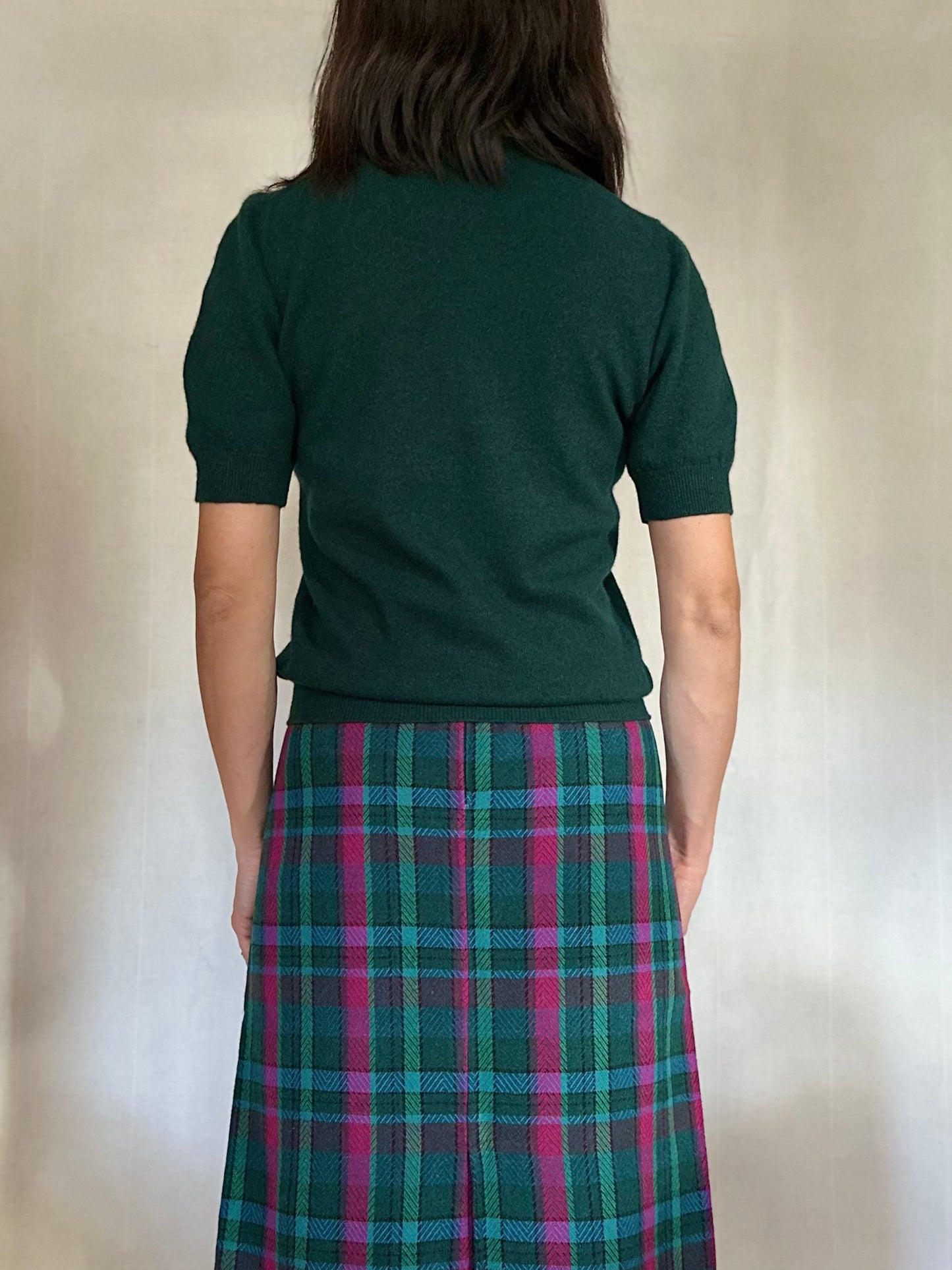 Sottogiacca Vintage in Lana Verde Bosco