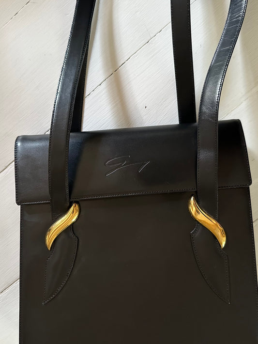 Borsa Genny Vintage Anni ‘80 Pelle Nera