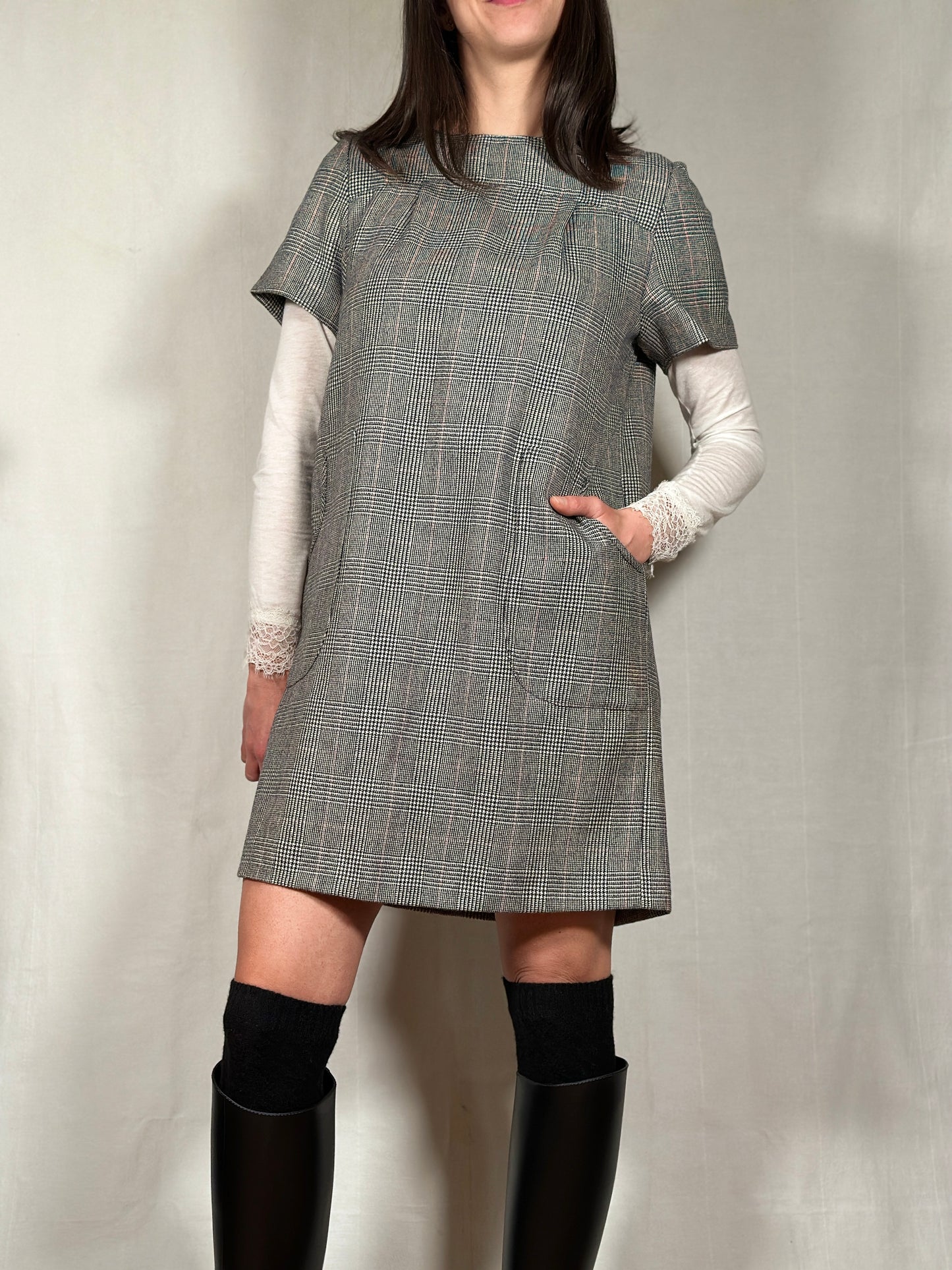 Abito Anni ‘80 in Lana Principe di Galles