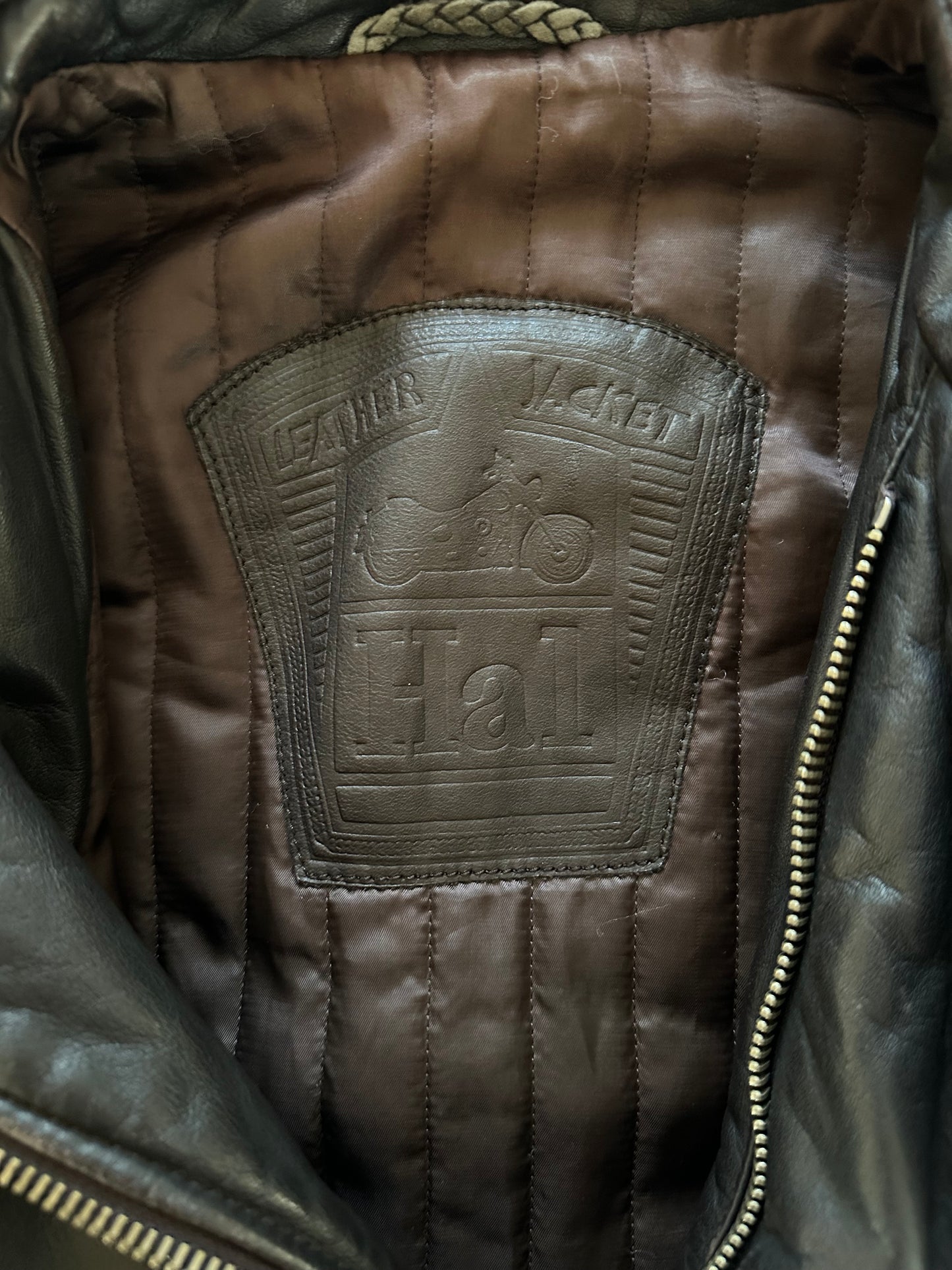 Giubbotto in Pelle Imbottito Testa di Moro Tg.50/52