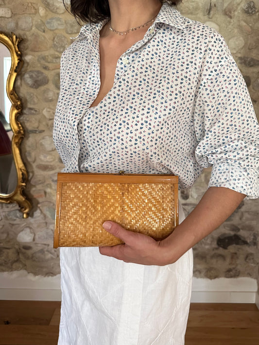Pochette Vintage in Bambù Intrecciato