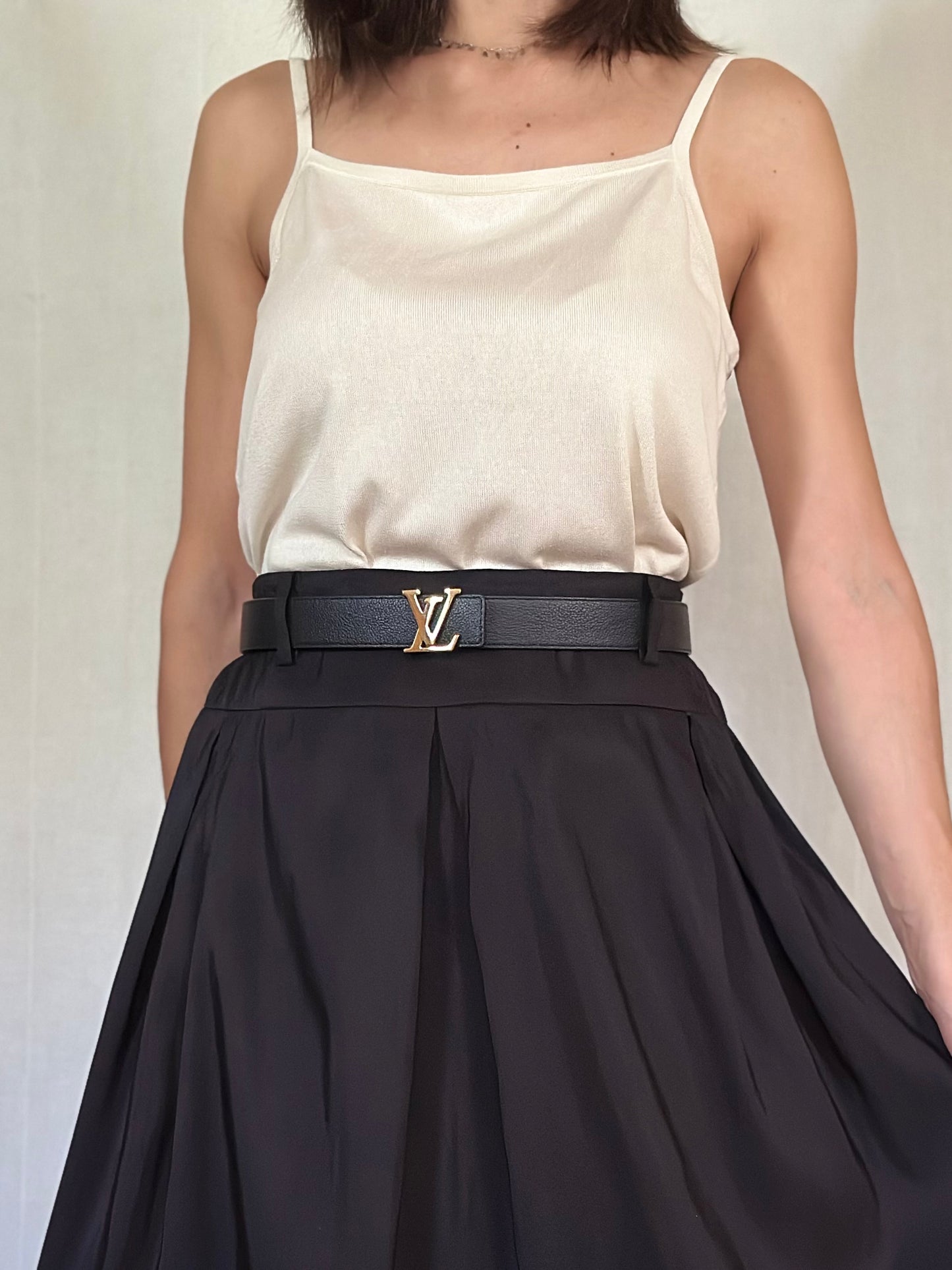 Completo Twinset Canotta e Cardigan in Seta Beige Tg.44/46