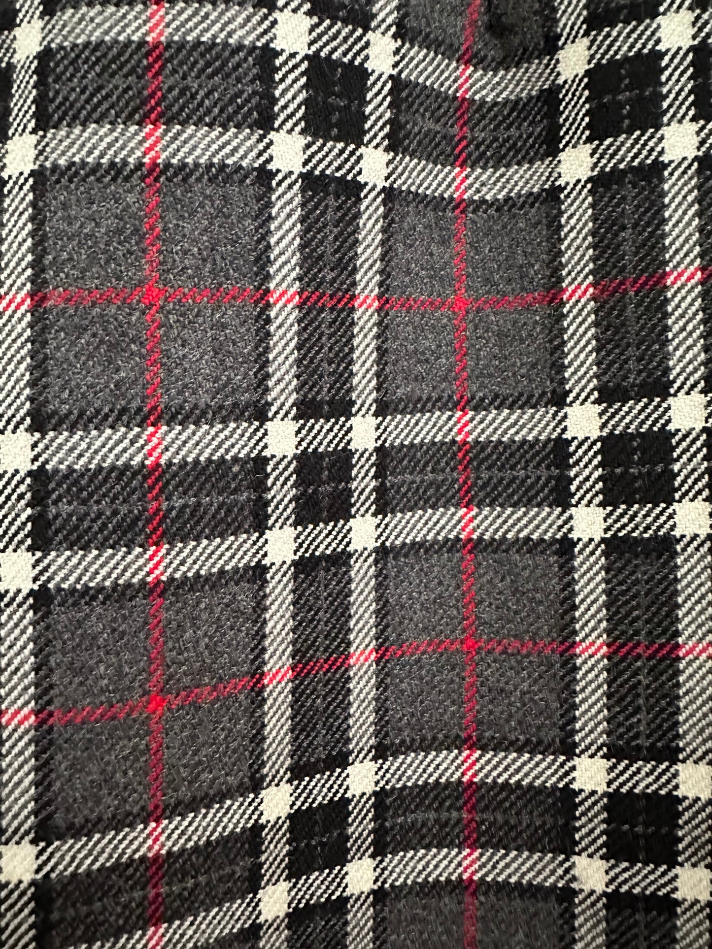 Gonna Sartoriale Anni ‘70/‘80 in Lana Tartan Grigia